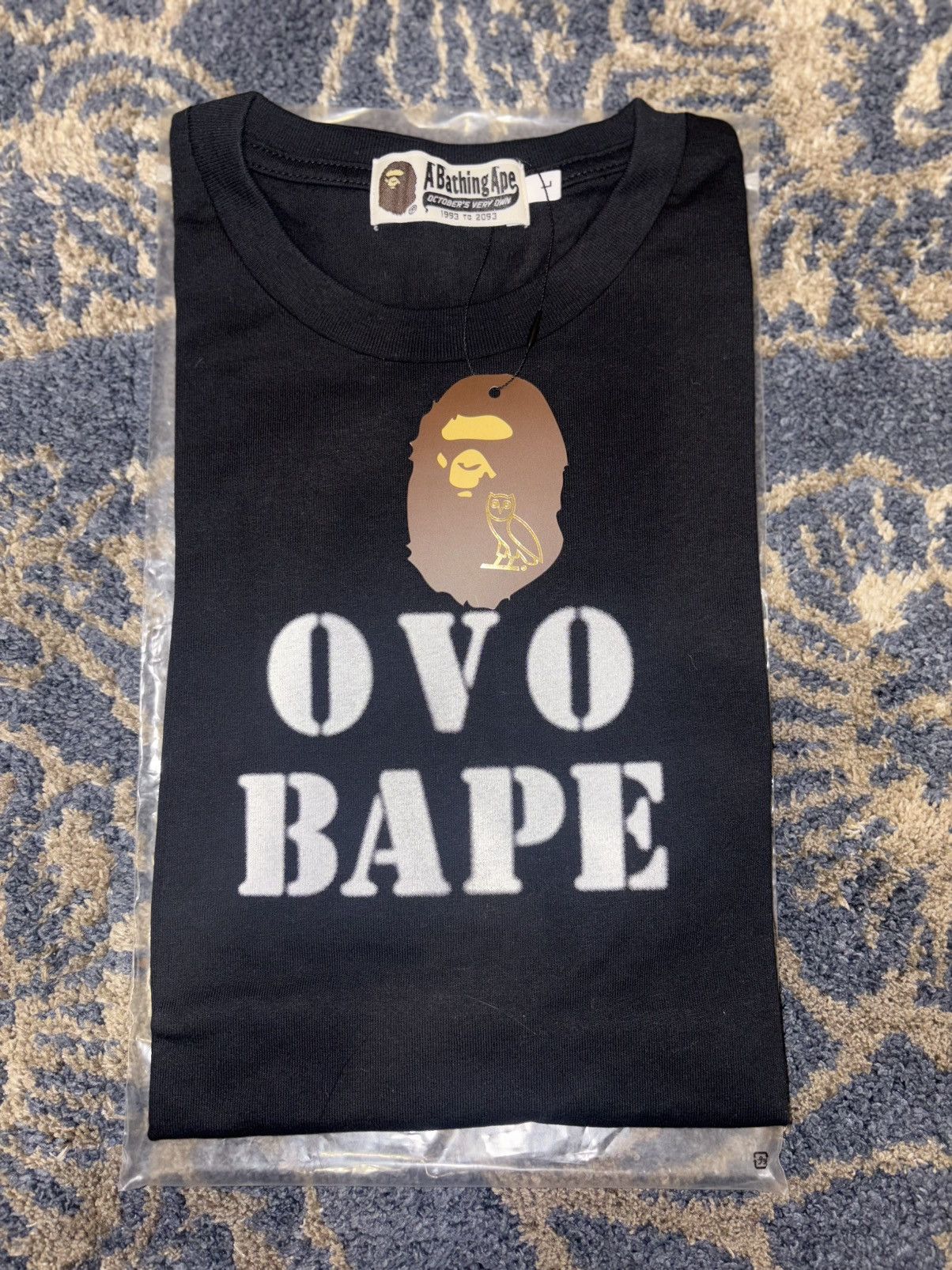 Bape Bape x OVO Stencil Logo Tee Size US L / EU 52-54 / 3 - 1 Thumbnail