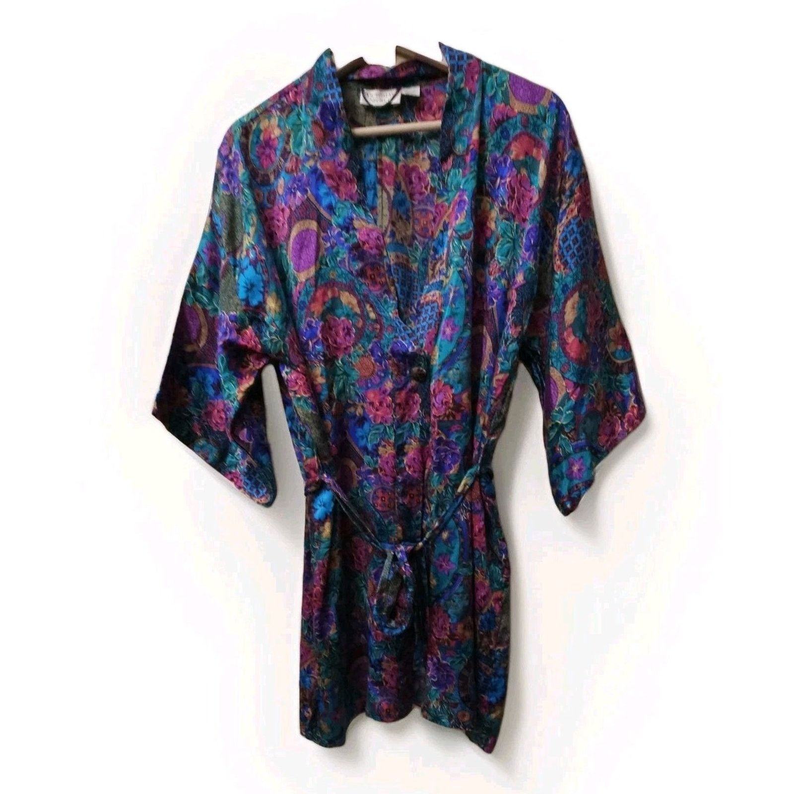 Victoria's Secret Vtg Victoria's Secret Kimono Robe 100% Silk Gold Label Size S / US 4 / IT 40 - 4 Thumbnail
