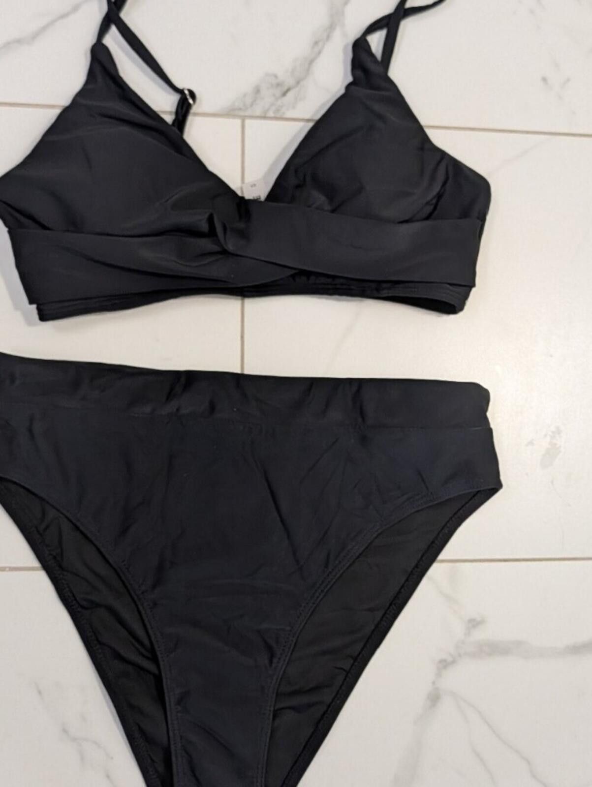 Other Black Women's Bikini Set - Classic High-Waist Swim Size ONE SIZE - 5 Thumbnail