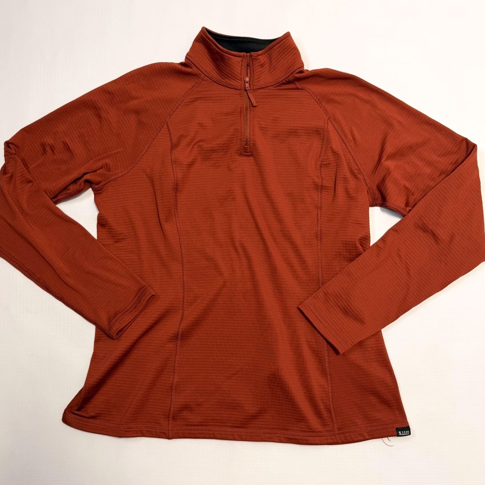 Vintage 5.11 Tactical Stratos Pullover Womens Large Gray Rust 1/4 Zip Base Layer Lot Size L / US 10 / IT 46 - 4 Thumbnail