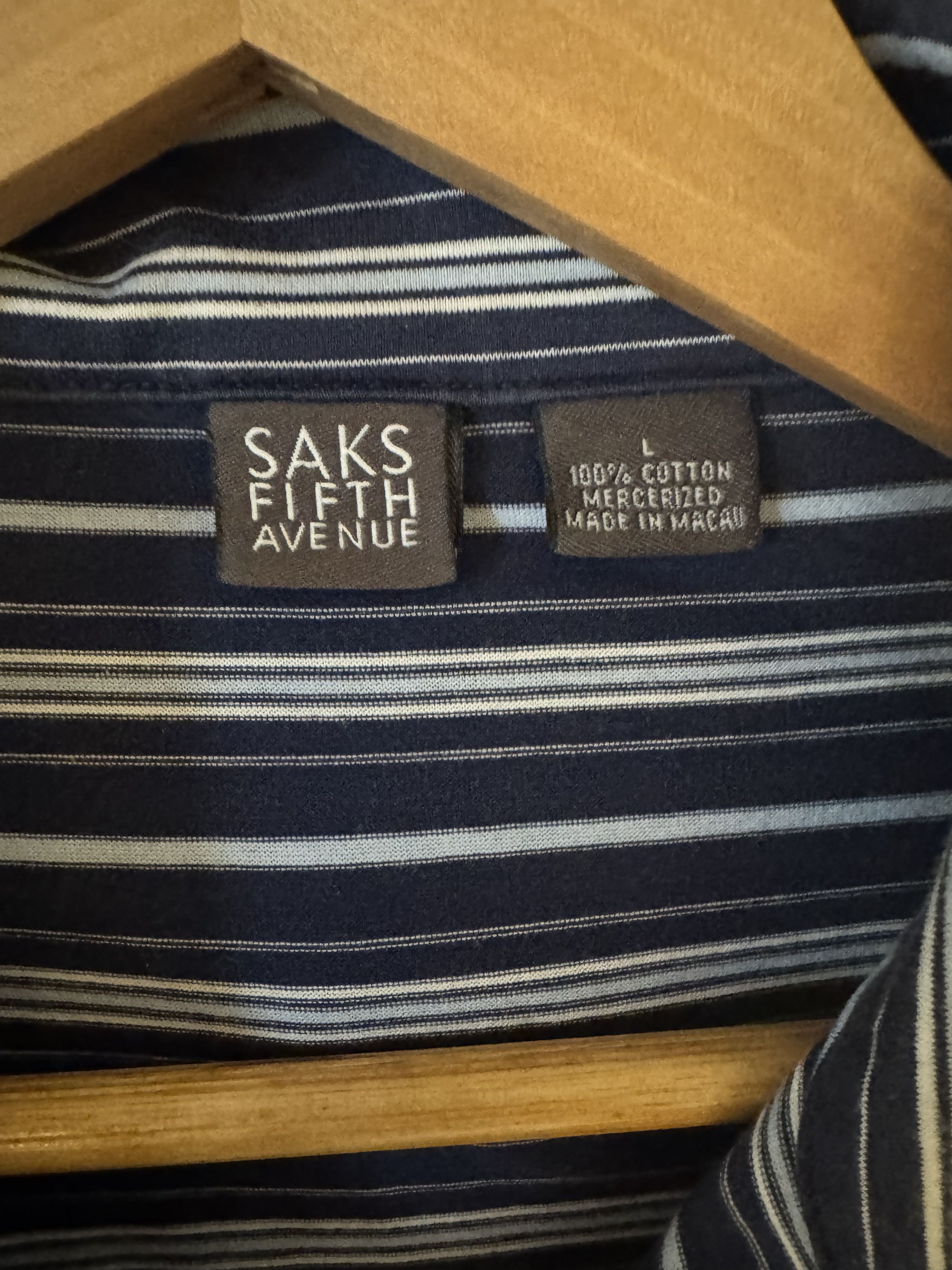 Saks Fifth Avenue Saks Fifth Avenue stripped polo. US L. No defects. Size US L / EU 52-54 / 3 - 2 Thumbnail