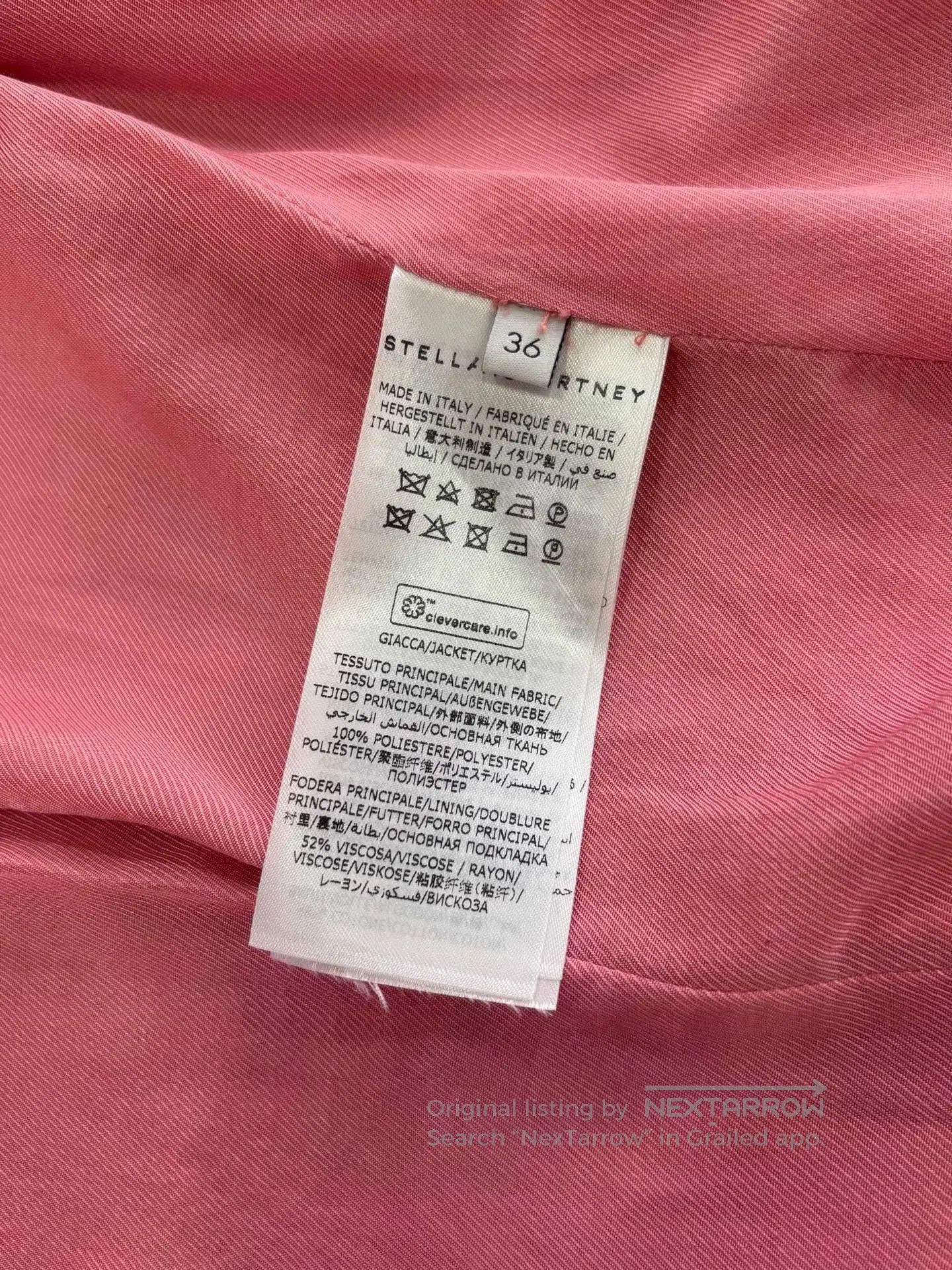 Stella McCartney Stella McCartney Pink Blazer Size 36. Size XS / US 0-2 / IT 36-38 - 3 Thumbnail
