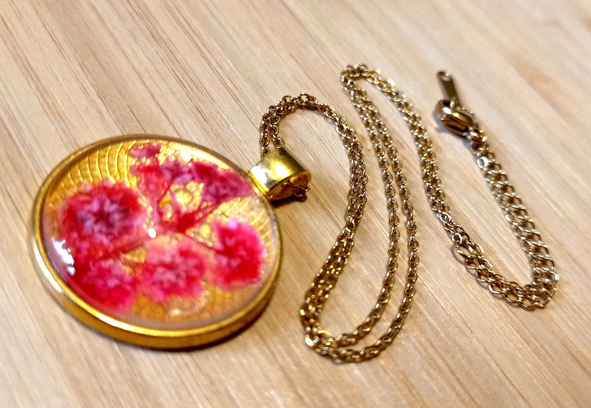 Hysteric Glamour × Vintage Stunning Flower Natural Plant Gold Necklace Unique RARE Size ONE SIZE - 5 Thumbnail