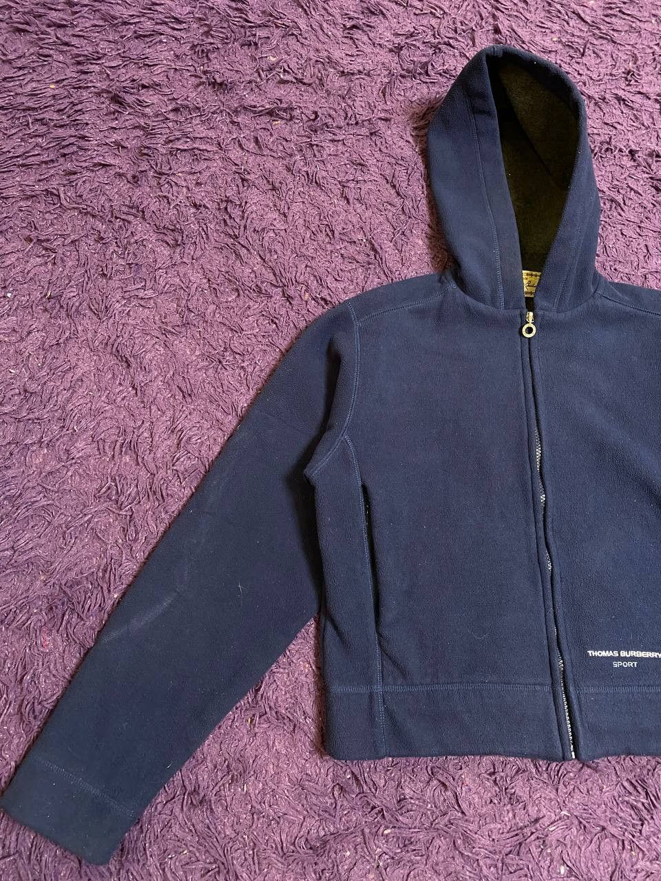 Burberry vintage crazy Y2K hoodie zip blue Thomas Burberry streetwear Size US S / EU 44-46 / 1 - 8 Thumbnail