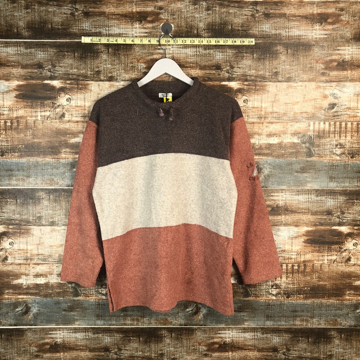 Messange Board Stripe Browm Knitwear #A2268
