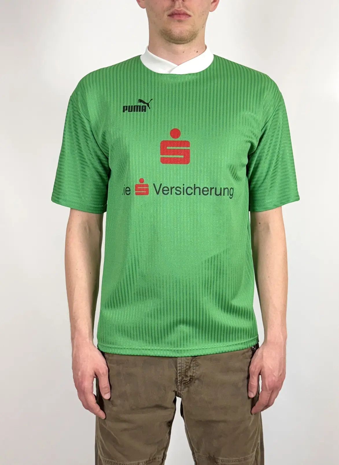 Puma × Vintage 90s Puma Striped Soccer Football Jersey Vintage Tee Size US M / EU 48-50 / 2 - 5 Thumbnail
