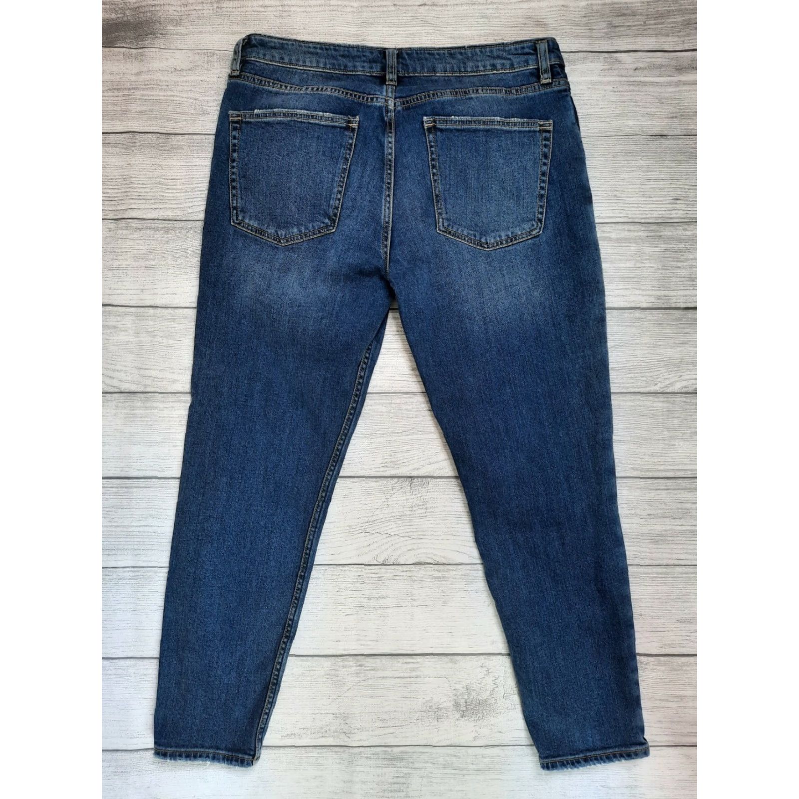 Silver Jeans Co. VINTAGE Silver Jeans Slim Racing strip Jeans Women's 30 27 Crop M2J Stretch Denim Mid Slimming Jeans Womens X Size 30" / US 8 / IT 44 - 2 Thumbnail