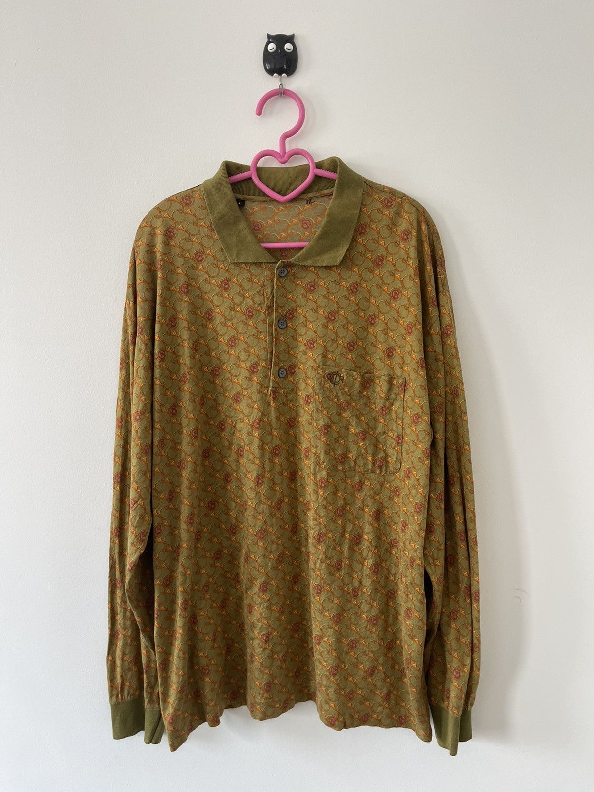 Christian Dior Monsieur Rare Vintage CHRISTIAN DIOR MONSIEUR Gold Chain Luxury Polo Size US L / EU 52-54 / 3 - 1 Thumbnail