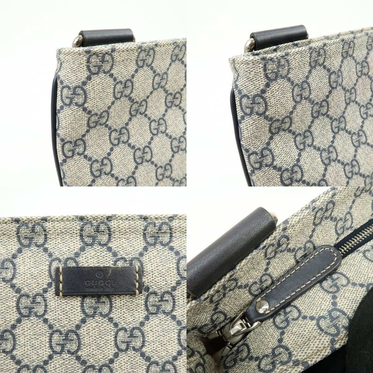 Gucci Gucci GG Supreme Messenger Bag Crossbody Gray Size ONE SIZE - 6 Thumbnail