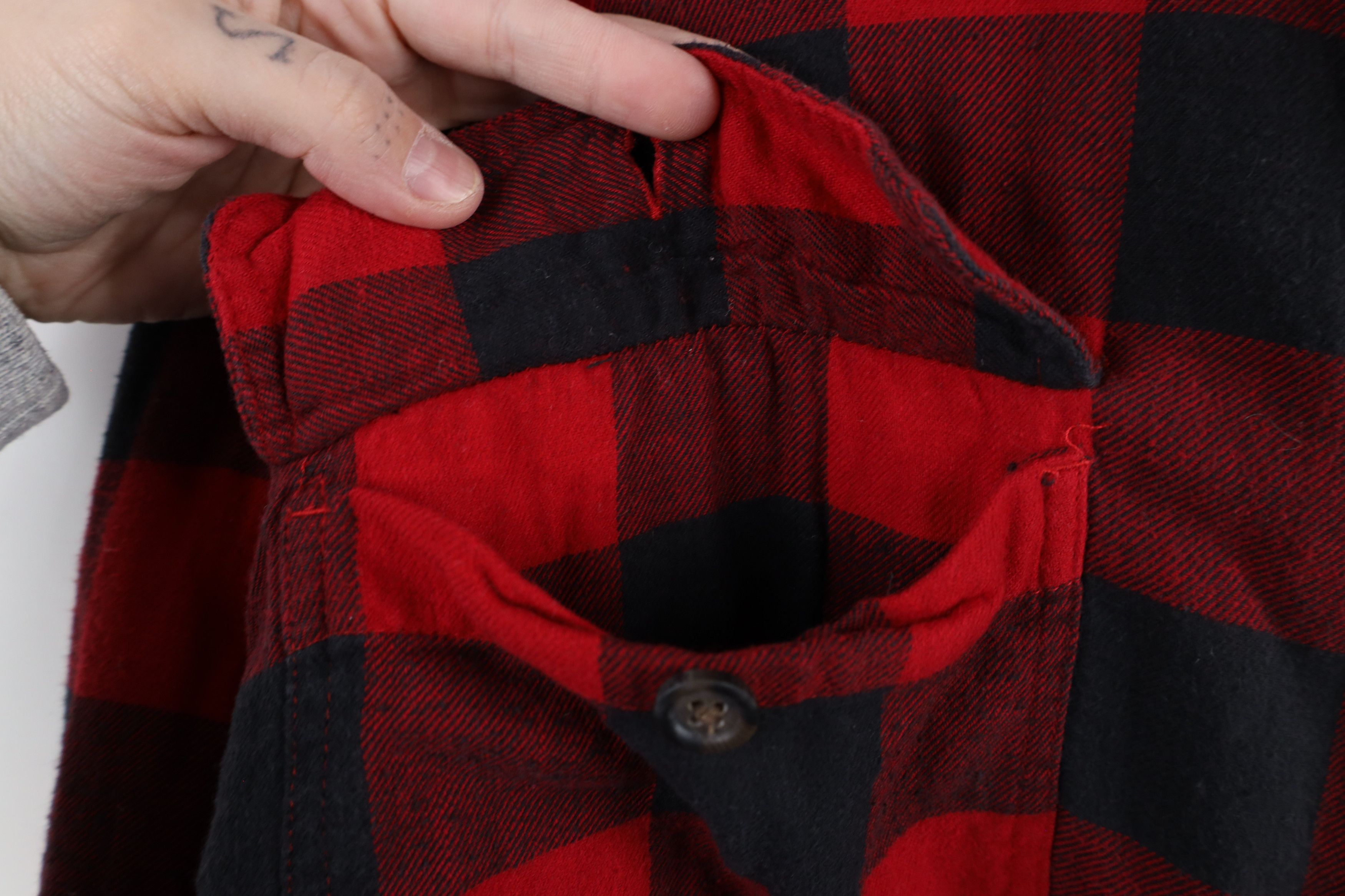 Vintage Vintage 90s Streetwear Flannel Button Shirt Jacket Plaid Size US XXL / EU 58 / 5 - 5 Thumbnail