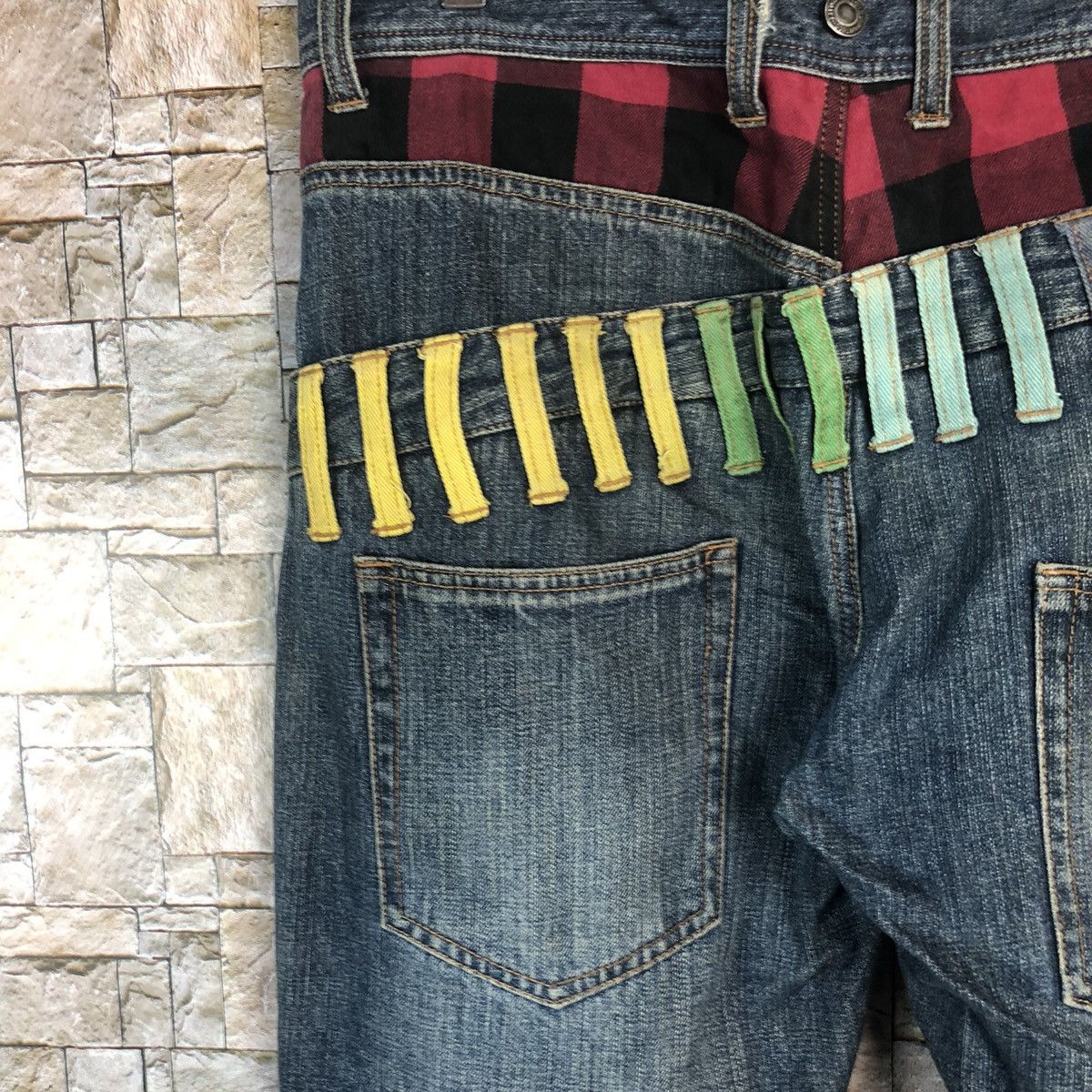 Designer × Japanese Brand Urban Vanue double waist Blue Denim Pants #A117 Size US 32 / EU 48 - 18 Thumbnail