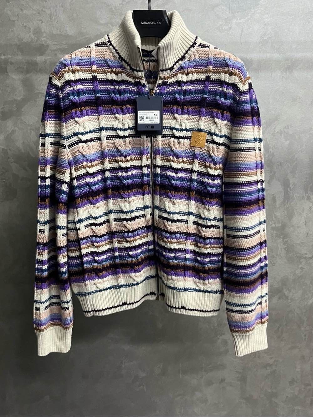 Louis Vuitton Louis Vuitton Striped Zip Cardigan Size XS Size US XS / EU 42 / 0 - 1 Thumbnail