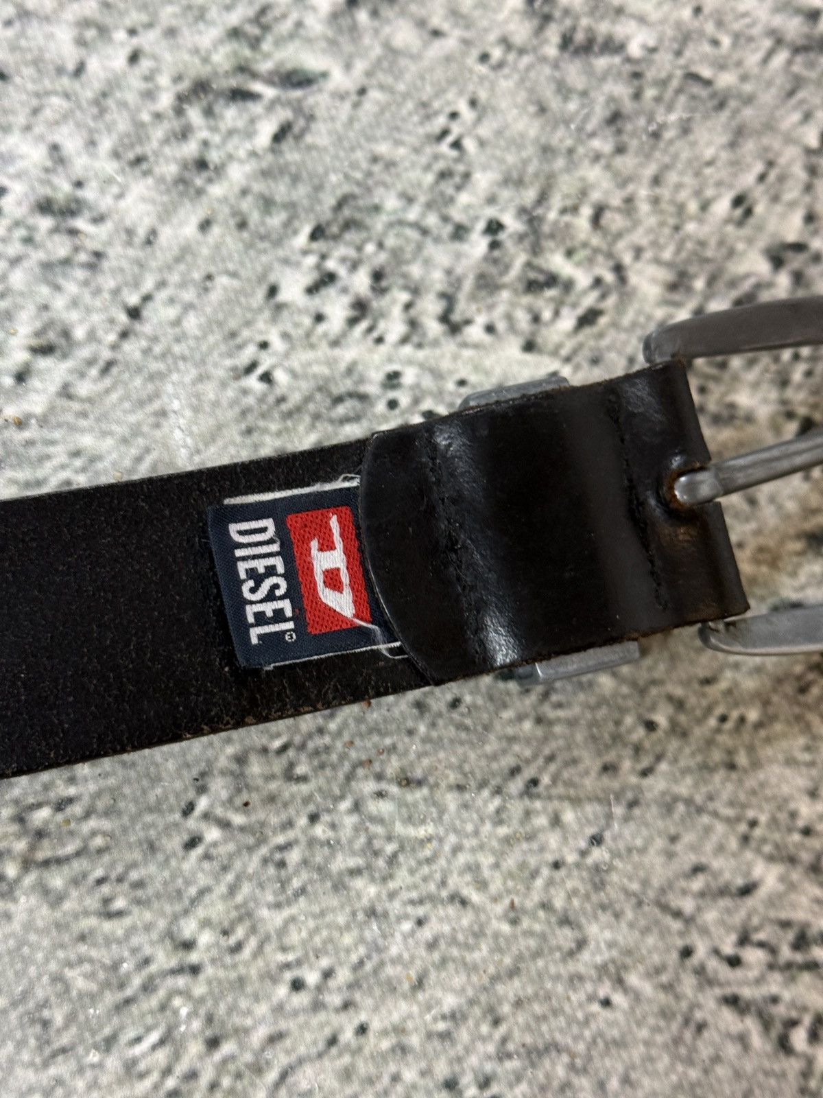 Diesel Diesel leather belt small buckle Y2K black Size 34 - 5 Thumbnail