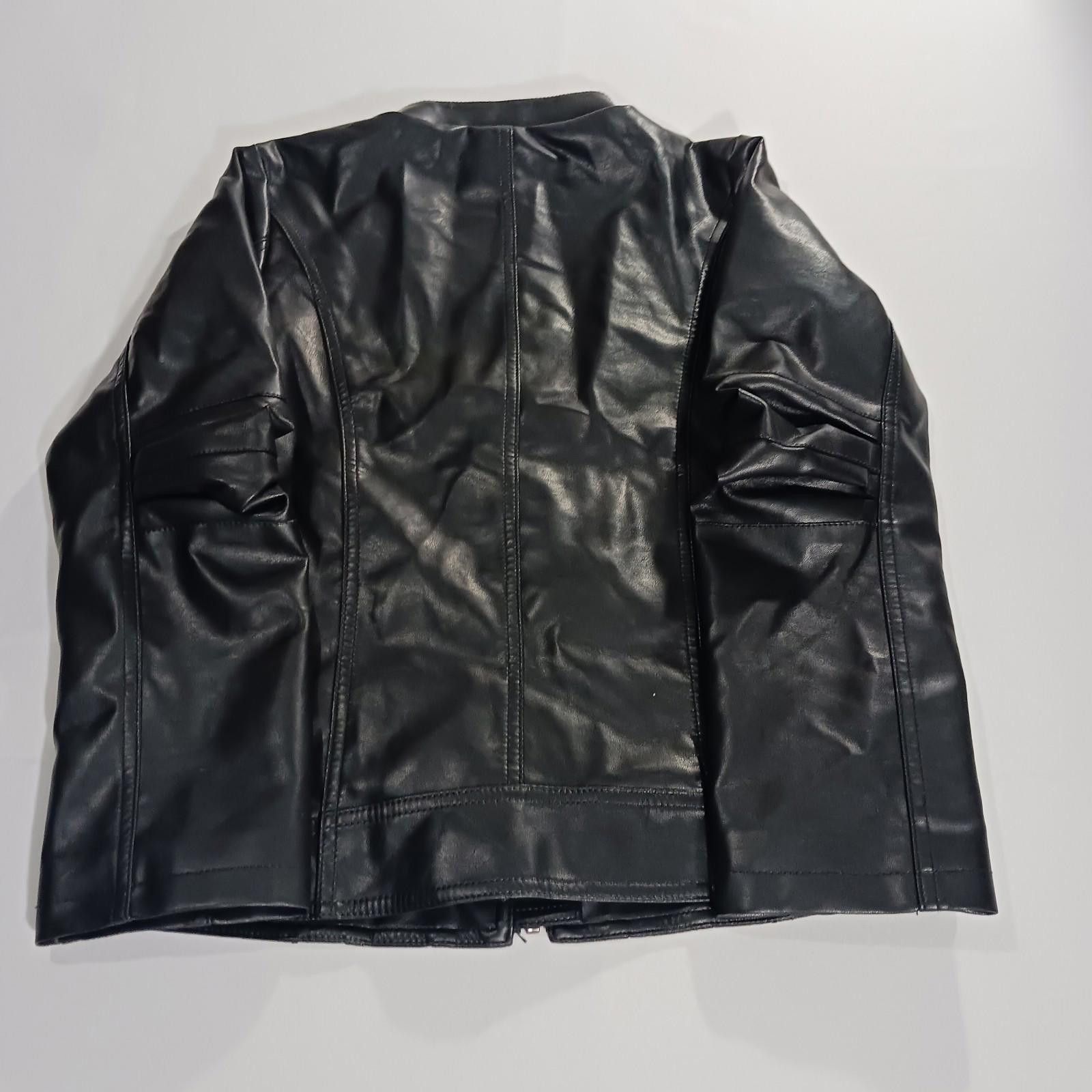 Other LJYH Jacket Women's Faux Leather Pleated Elbow T11-12 Black Size ONE SIZE - 2 Thumbnail