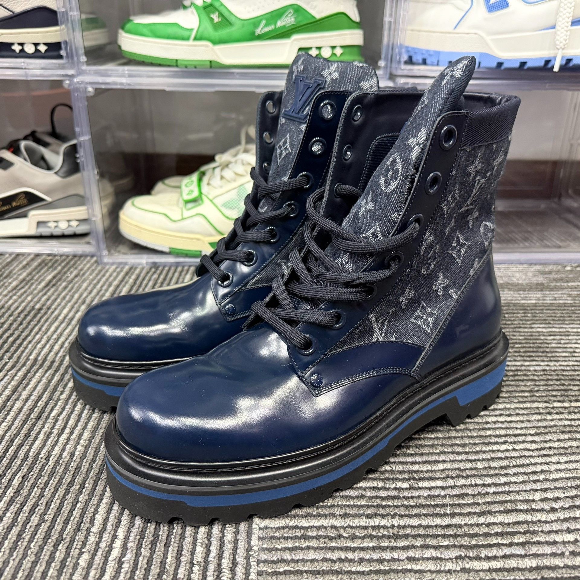 Louis Vuitton Louis Vuitton Denim Blue Boots 8 Men Size US 8 / EU 41 - 1 Thumbnail