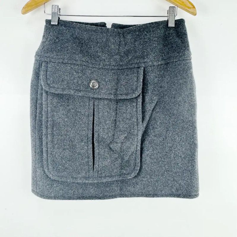 Chanel Gray Cotton Skirt for Women 0089