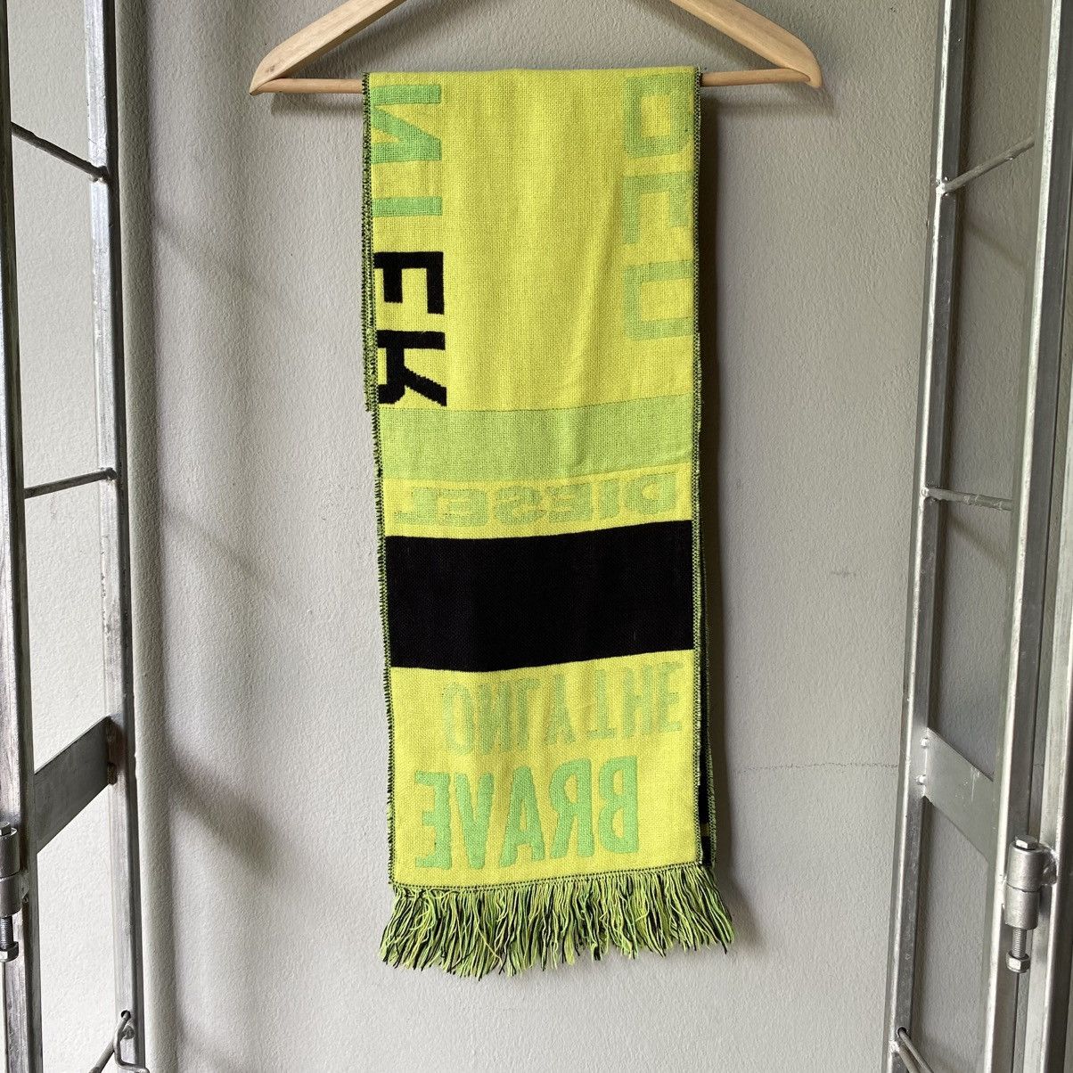 Diesel Diesel Logo Scarf in Black & Neon Green Size ONE SIZE - 14 Thumbnail