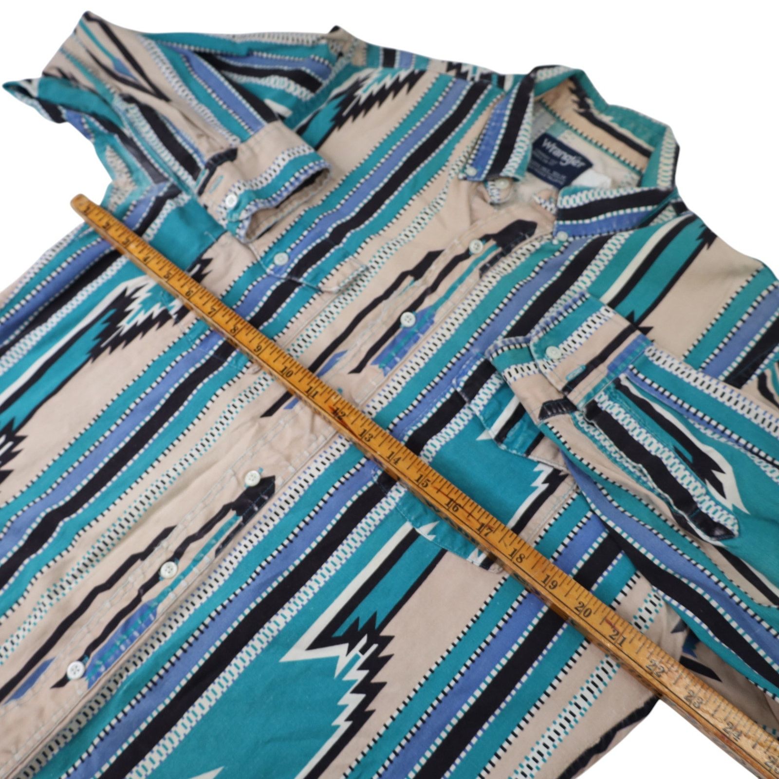 Wrangler VTG Wrangler Aztec Navajo Design Striped Western Shirt Size US L / EU 52-54 / 3 - 6 Thumbnail