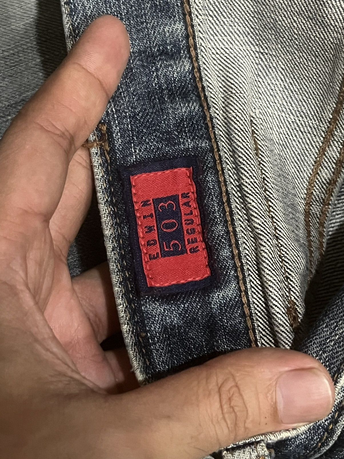 Kapital ⚡️Distressed⚡️Vintage Edwin 503w Blue Washed Ripped Patch Jean Size US 28 / EU 44 - 18 Thumbnail