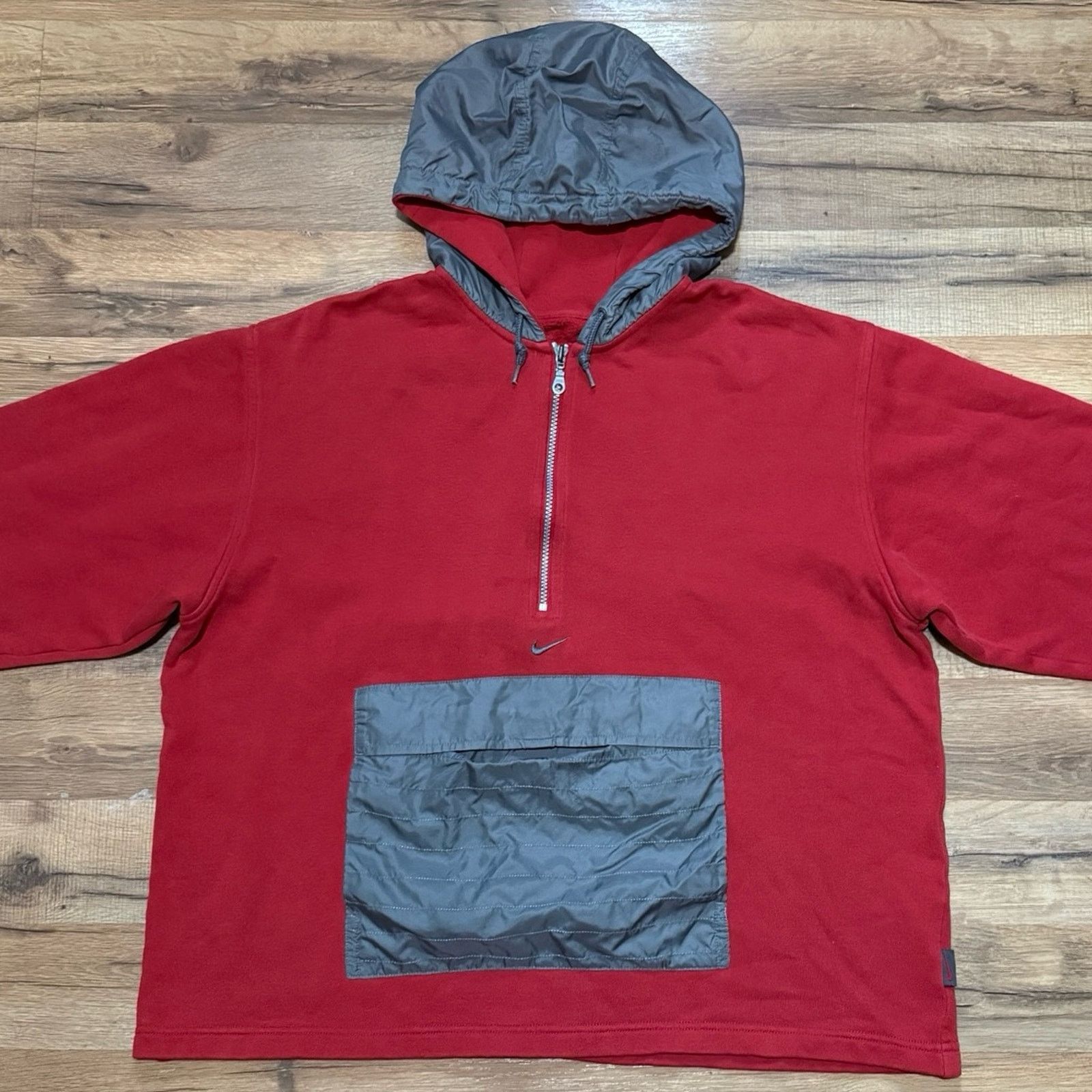 Nike Y2K Nike Center Swoosh Anorak Quarter Zip Hoodie Sweatshirt Size US M / EU 48-50 / 2 - 2 Thumbnail