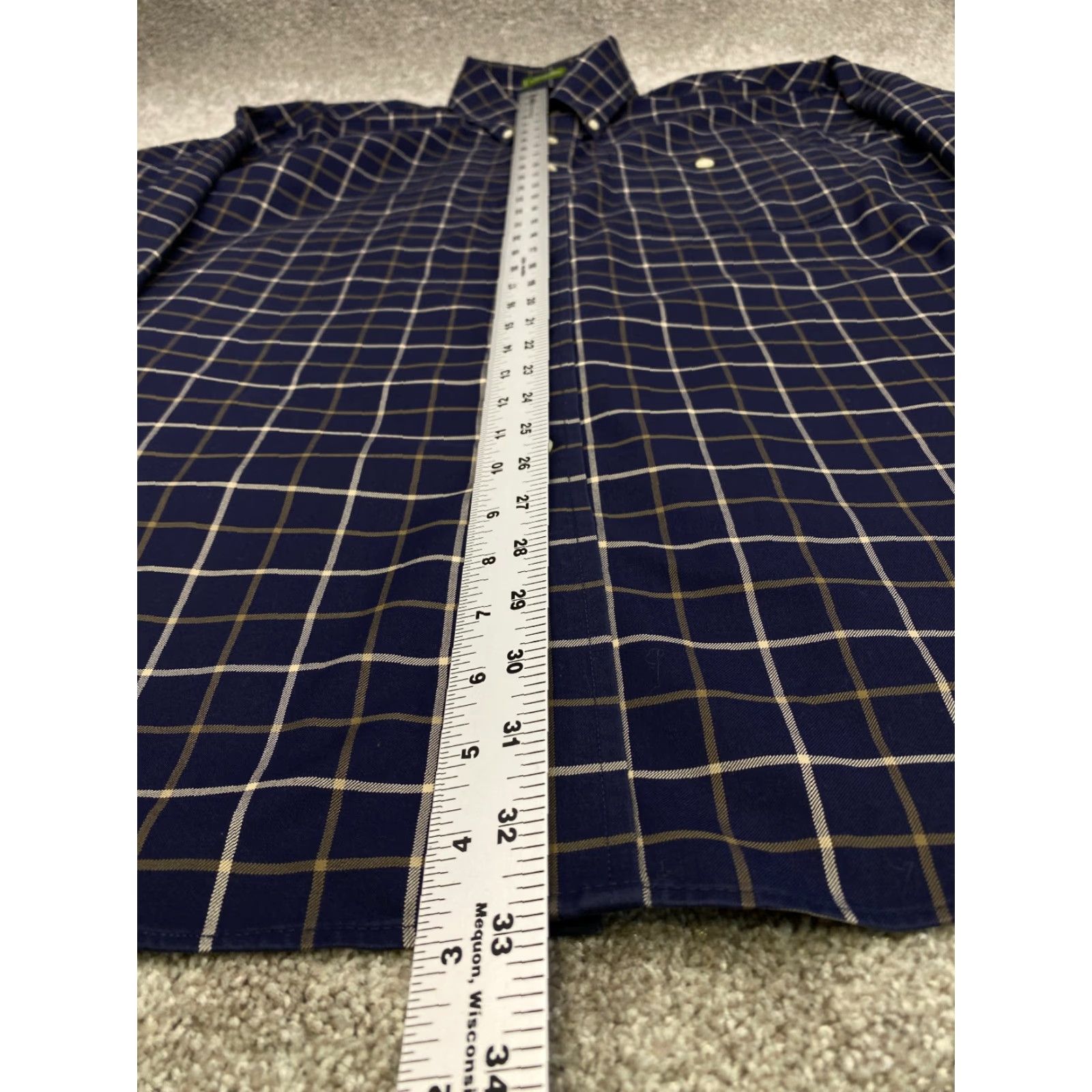 Orvis VINTAGE Orvis 77C9 Long Sleeve Button Up Men's Large Blue Check Shirt 100% Cotton 6612 Size US L / EU 52-54 / 3 - 6 Thumbnail