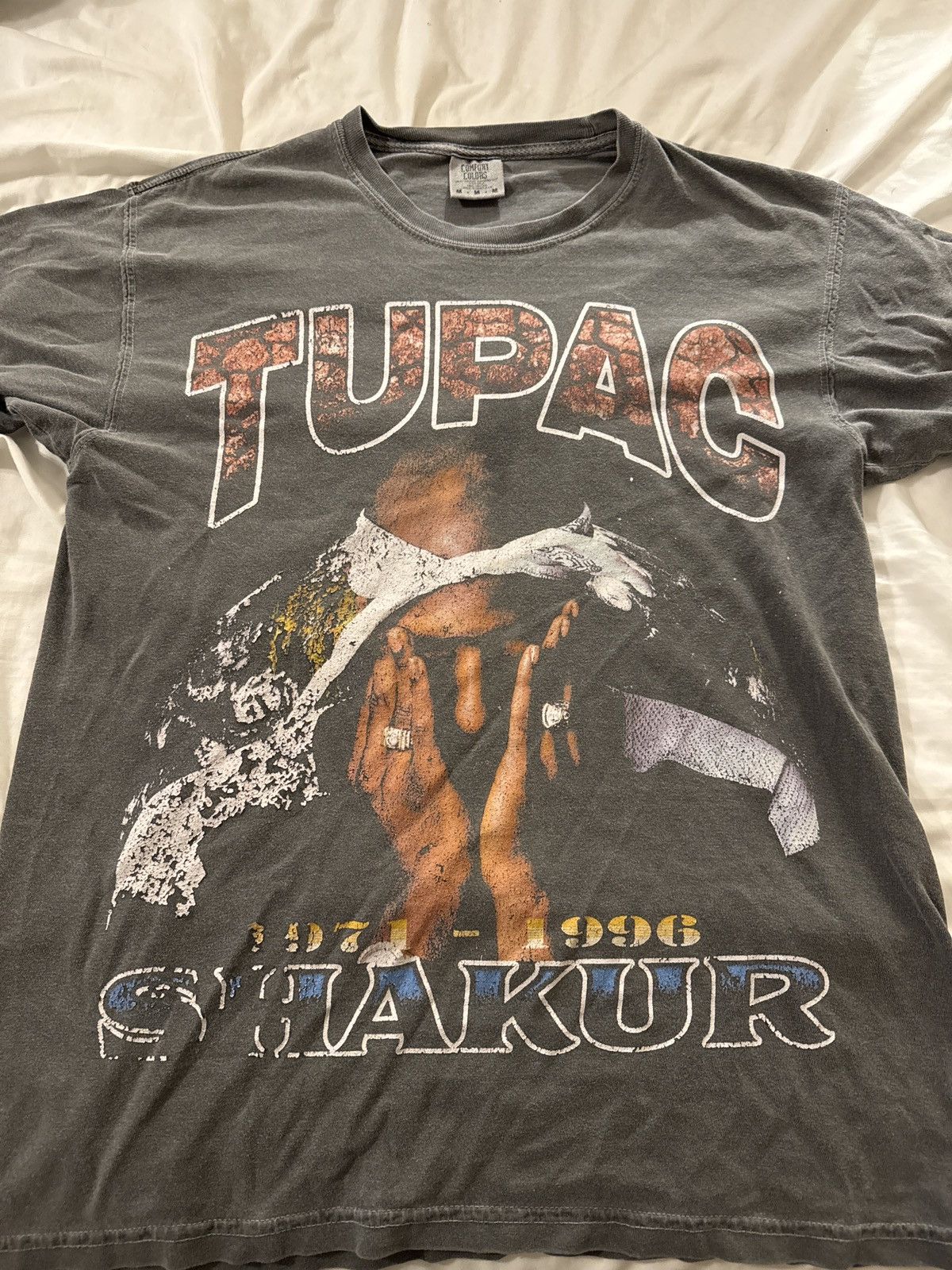 Comfort Colors × Rap Tees Black Tupac T-Shirt Size US M / EU 48-50 / 2 - 1 Thumbnail