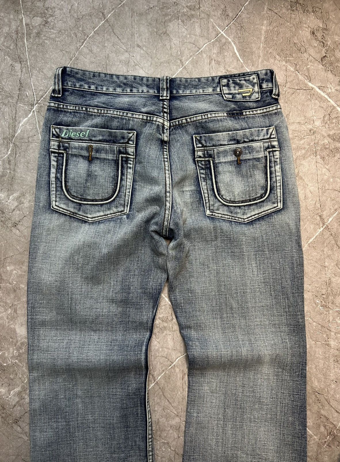 Diesel × Diesel Black Gold Rare Vintage 90s Diesel Industrtry Faded Blue Jeans Size US 36 / EU 52 - 6 Thumbnail