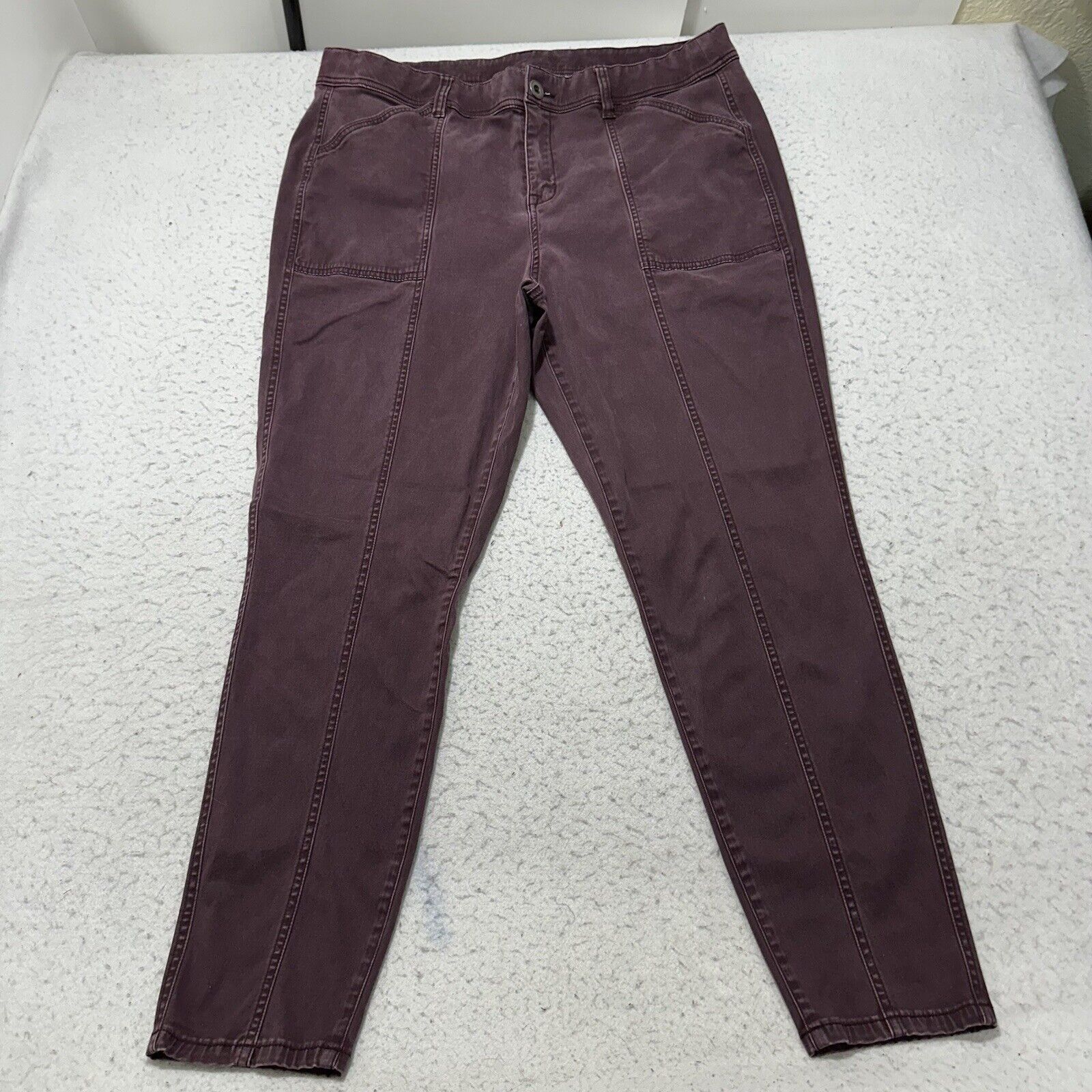 Other Lane Bryant 18 Purple High Rise Denim Skinny Jeans Stretch Size 40" / US 18 - 1 Thumbnail