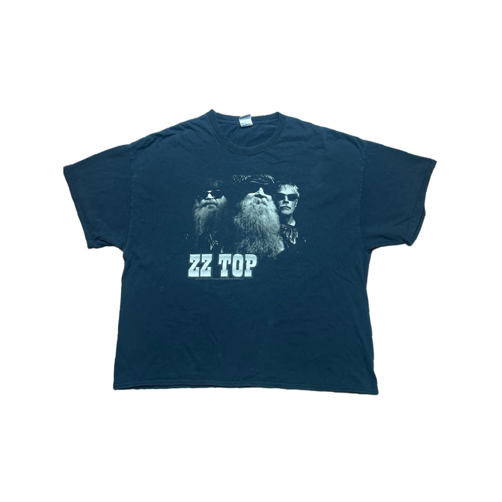 Vintage VINTAGE ZZ Top graphic t shirt 2013 tour faded black worn distressed concert band 3XL Size US XXL / EU 58 / 5 - 1 Thumbnail