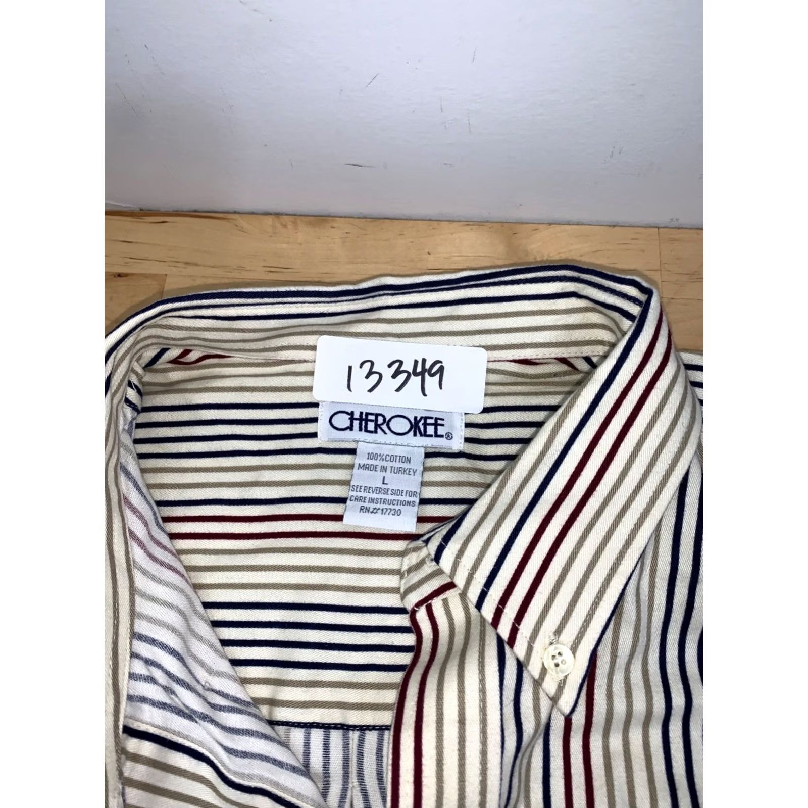 Cherokee VINTAGE Cherokee Button-Up Shirt Men L Striped Long Sleeve Casual Shirt Size US L / EU 52-54 / 3 - 2 Thumbnail