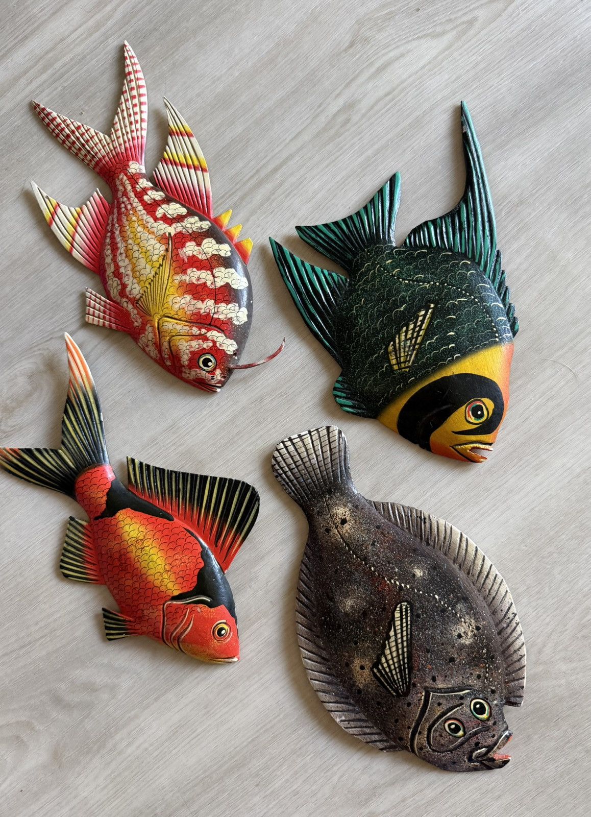 Vintage Vintage 70s 80s Handcrafted Wooden Tropical Fish Tiki Boho Size ONE SIZE - 2 Thumbnail