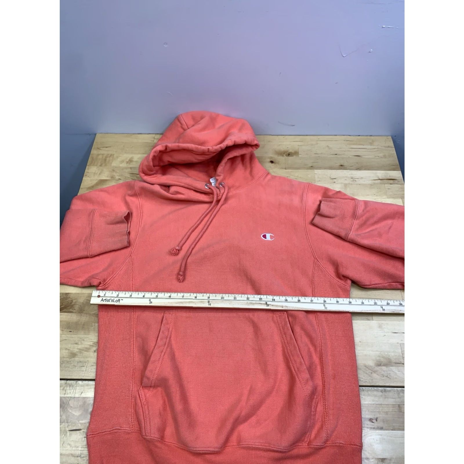 Champion VINTAGE Champion Reverse Weave Hoodie Mens S Peach Pullover Casual Sports Y2K Hooded Size US S / EU 44-46 / 1 - 5 Thumbnail