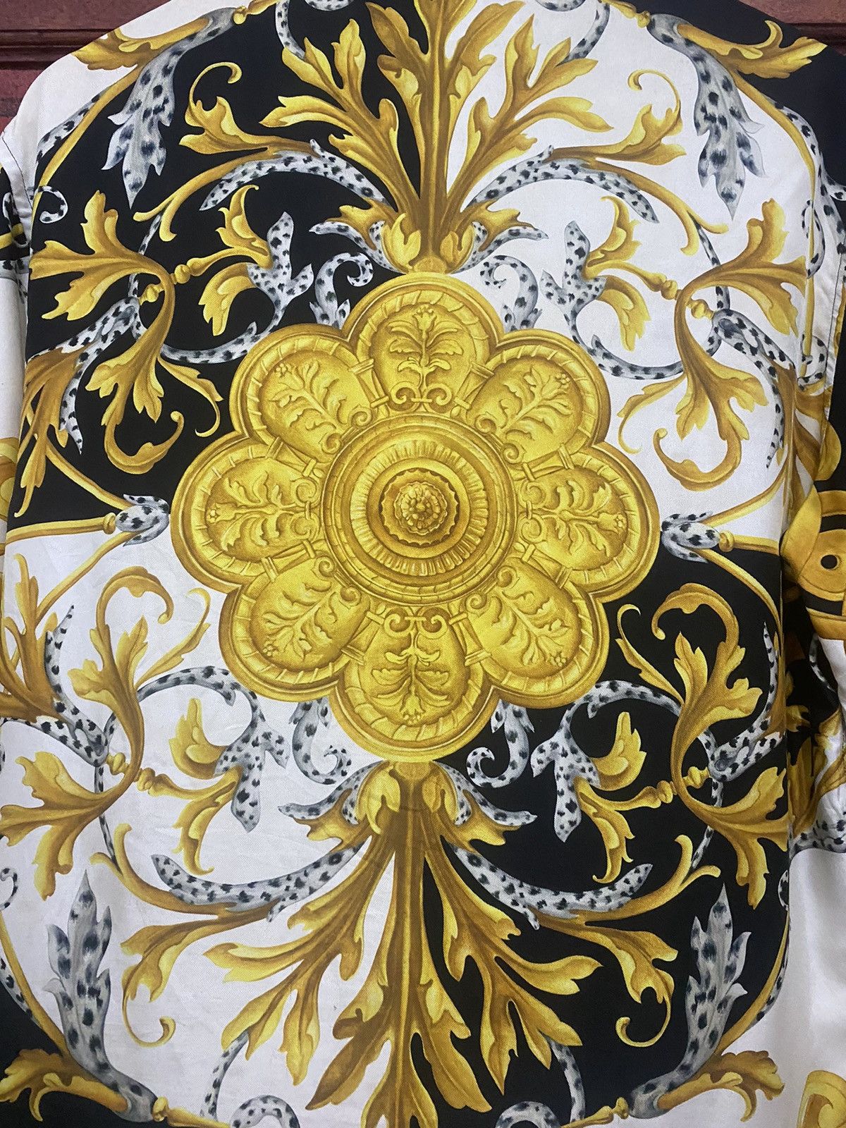 Versace Versace Barocco Acanthus Print Silk Shirt Size US M / EU 48-50 / 2 - 6 Thumbnail