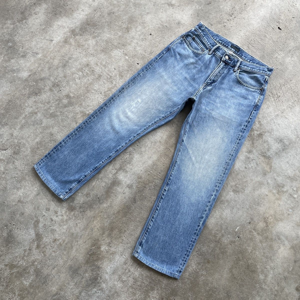 Japanese Brand × Jean × Vintage W31x27.5💥 Vintage Japanese Brand Faded Denim Jeans Pants Size US 31 - 2 Thumbnail