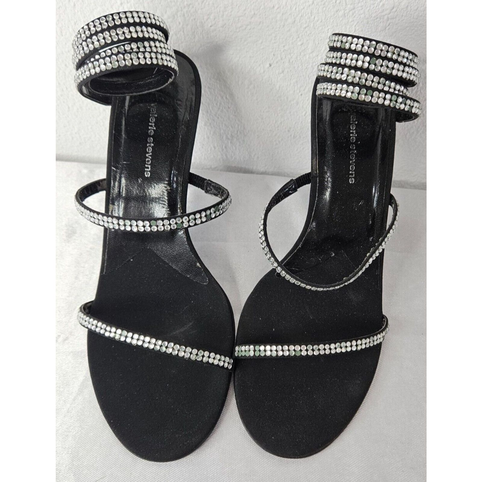 Other Valerie Stevens Charmer Black Rhinestone Women’s 7.5 Heels Size US 7.5 / IT 37.5 - 2 Thumbnail