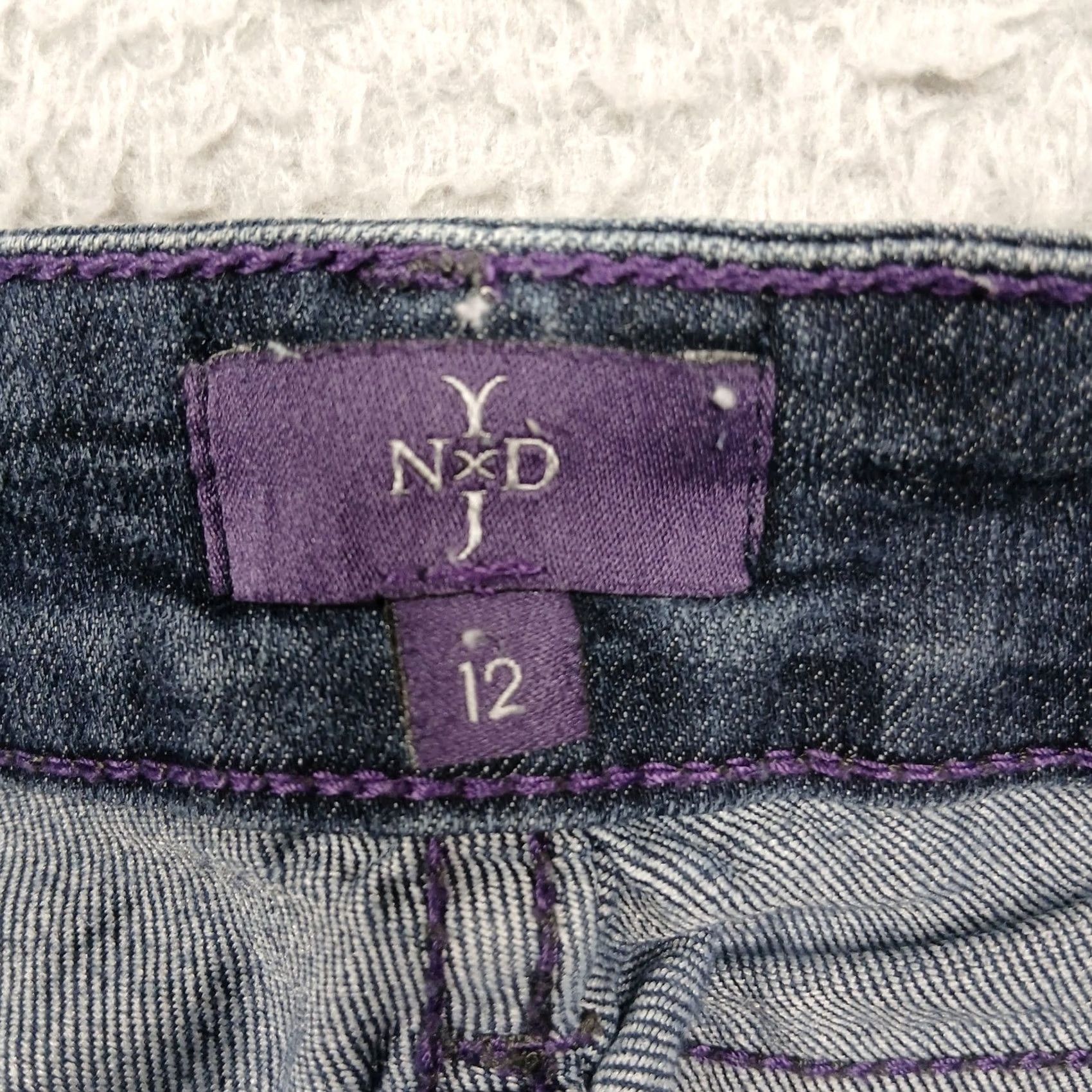 NYDJ NYDJ Billie Mini Bootcut Jeans Womens 12 Dark Wash Denim Stretch Lift Tuck Size 34" / US 12 / IT 48 - 4 Thumbnail