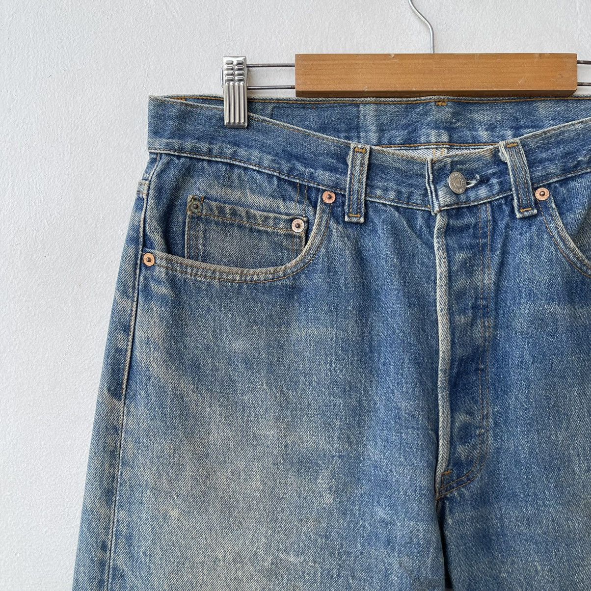 Levi's Vintage 80s Levi's 501 Heavy Vintage Wash Denim Jeans Size US 34 / EU 50 - 6 Thumbnail