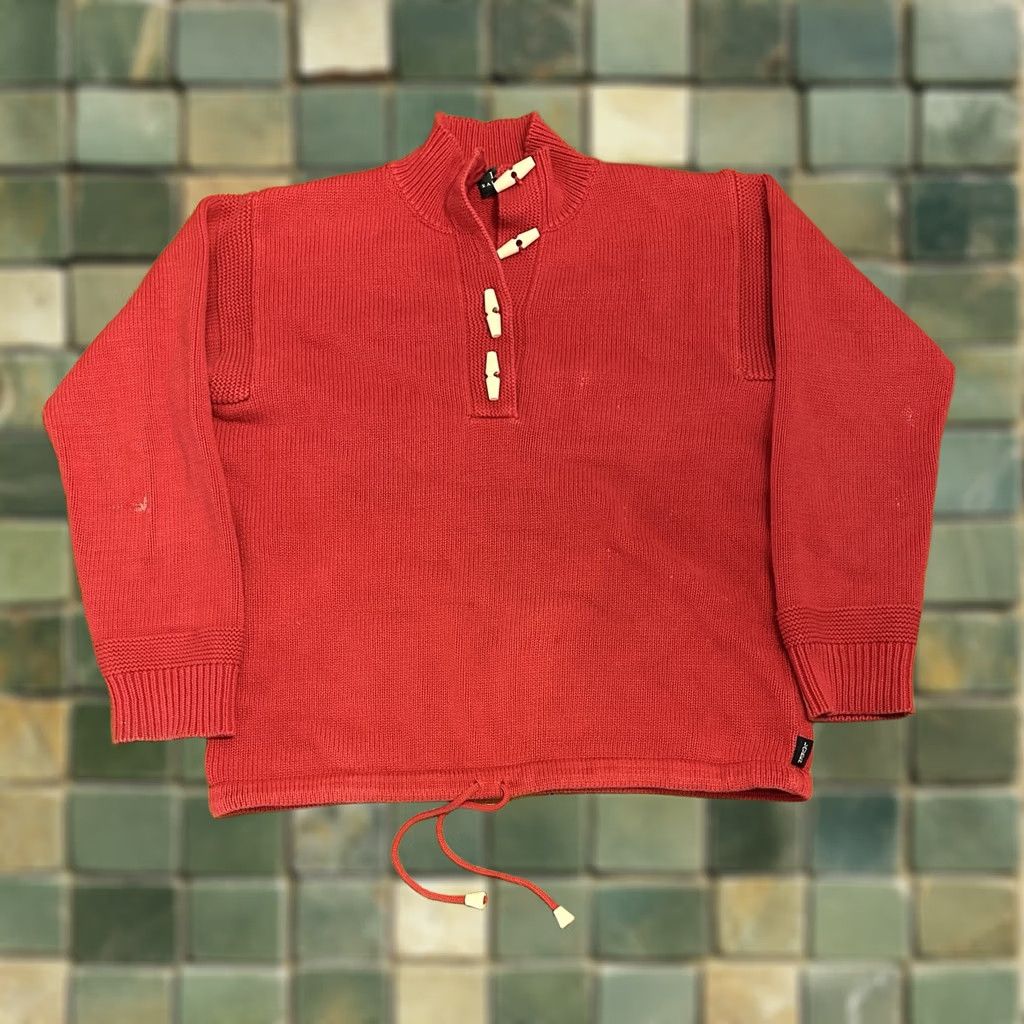 Ralph Lauren Lauren Ralph Lauren Women’s Henley Sweater Red Petite Medium Cotton Knit Size M / US 6-8 / IT 42-44 - 1 Thumbnail