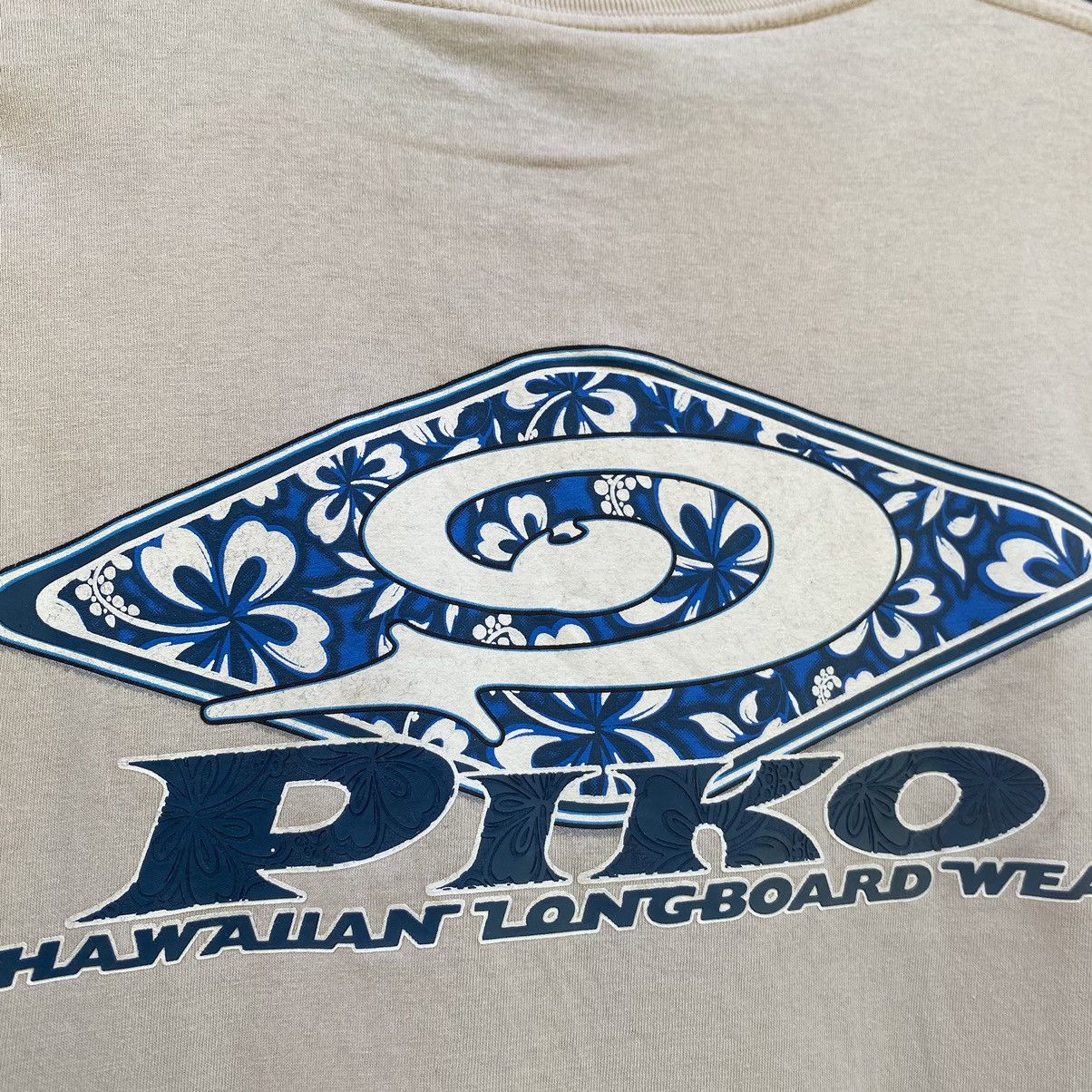 Vintage Vintage 90s Piko Hawaiian Longboard Wear T-shirt Size US L / EU 52-54 / 3 - 4 Thumbnail