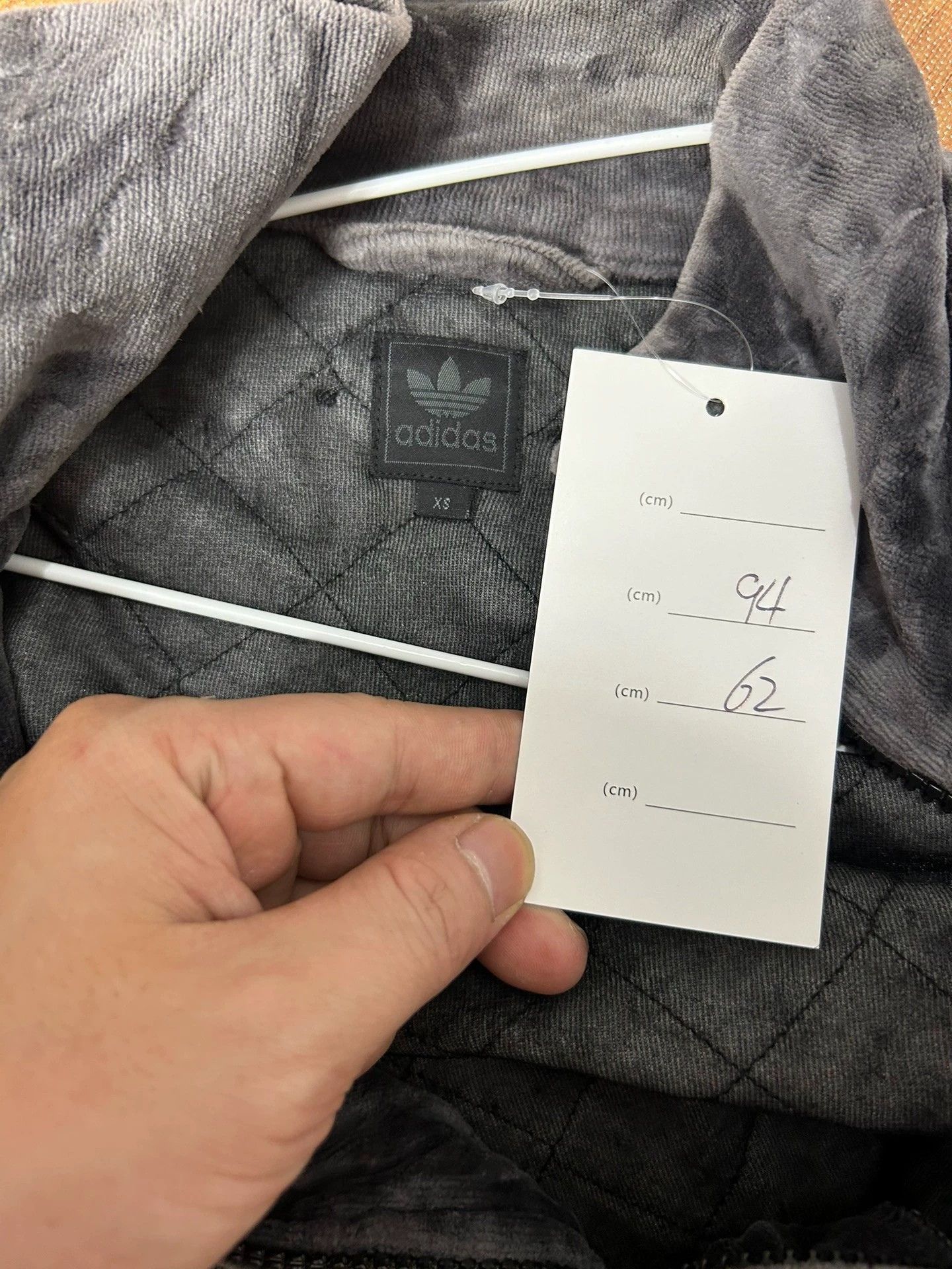 Adidas Women’s Authentic Vintage Adidas Gray Velour Track Jacket Size XS / US 0-2 / IT 36-38 - 6 Thumbnail