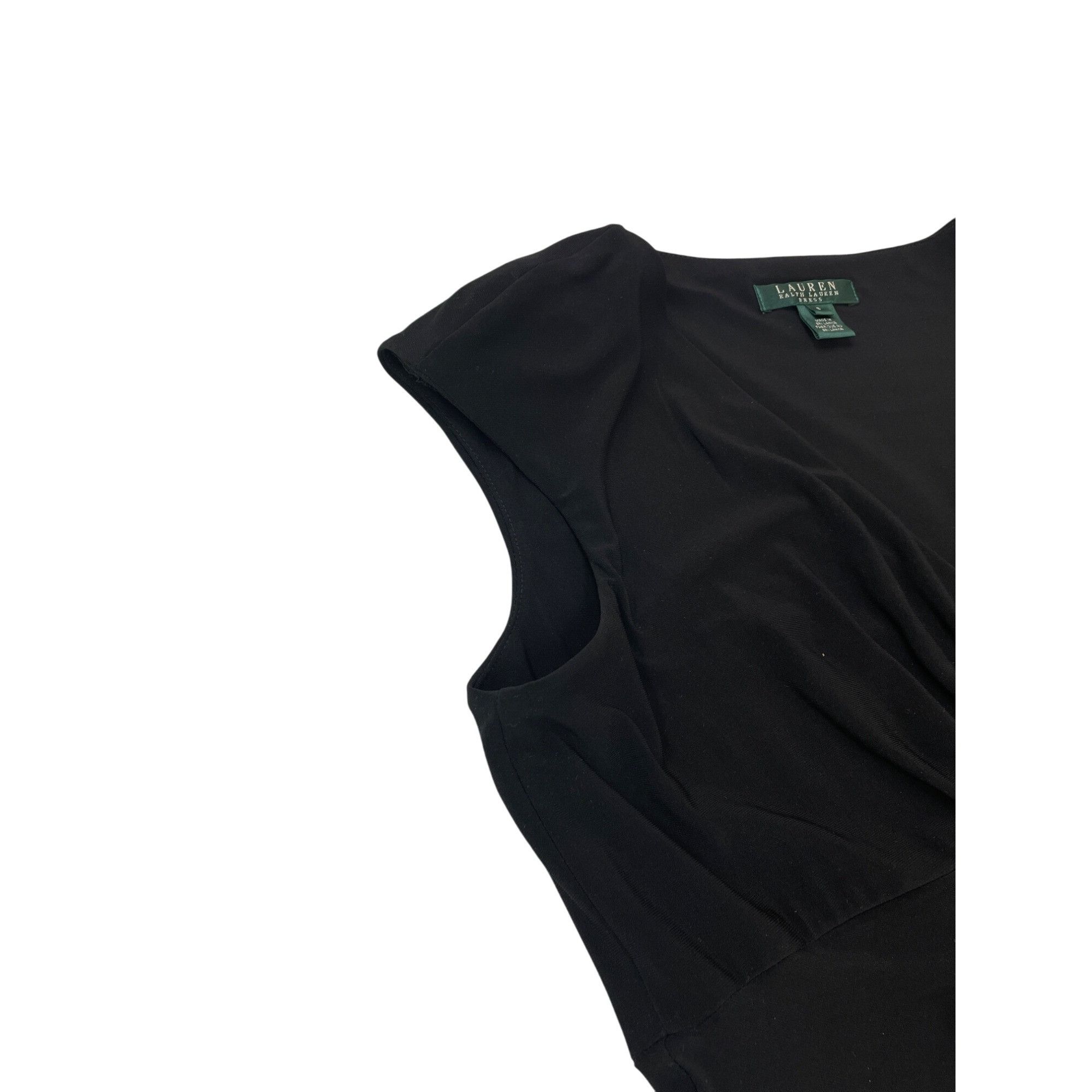 Lauren Ralph Lauren Lauren Ralph Lauren Womens Black Midi Cocktail Party Dress S Size M / US 6-8 / IT 42-44 - 3 Thumbnail