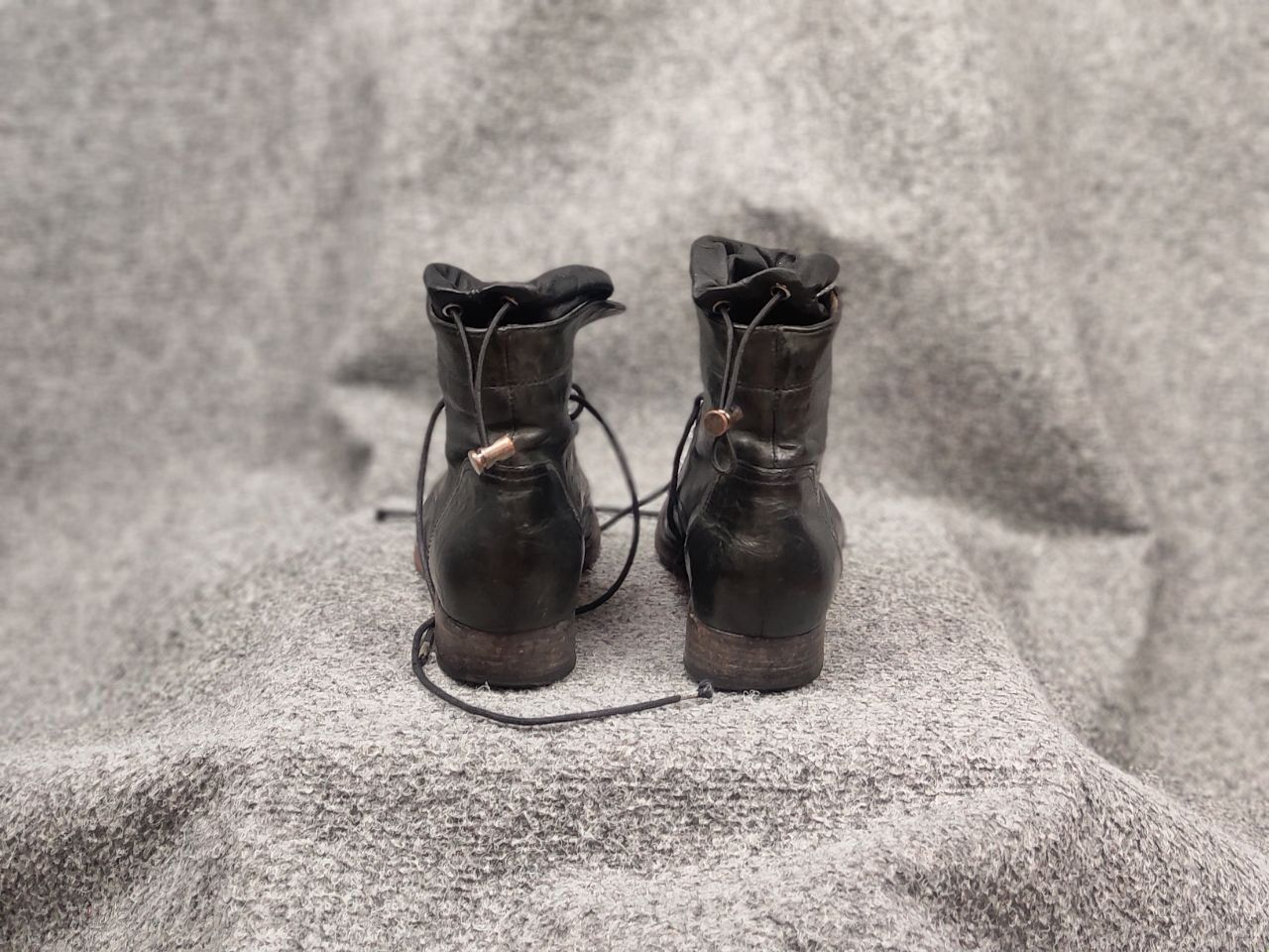 Vintage Vintage Guidi Style lace up Black Leather ankle Boots Size US 6 / IT 36 - 13 Thumbnail