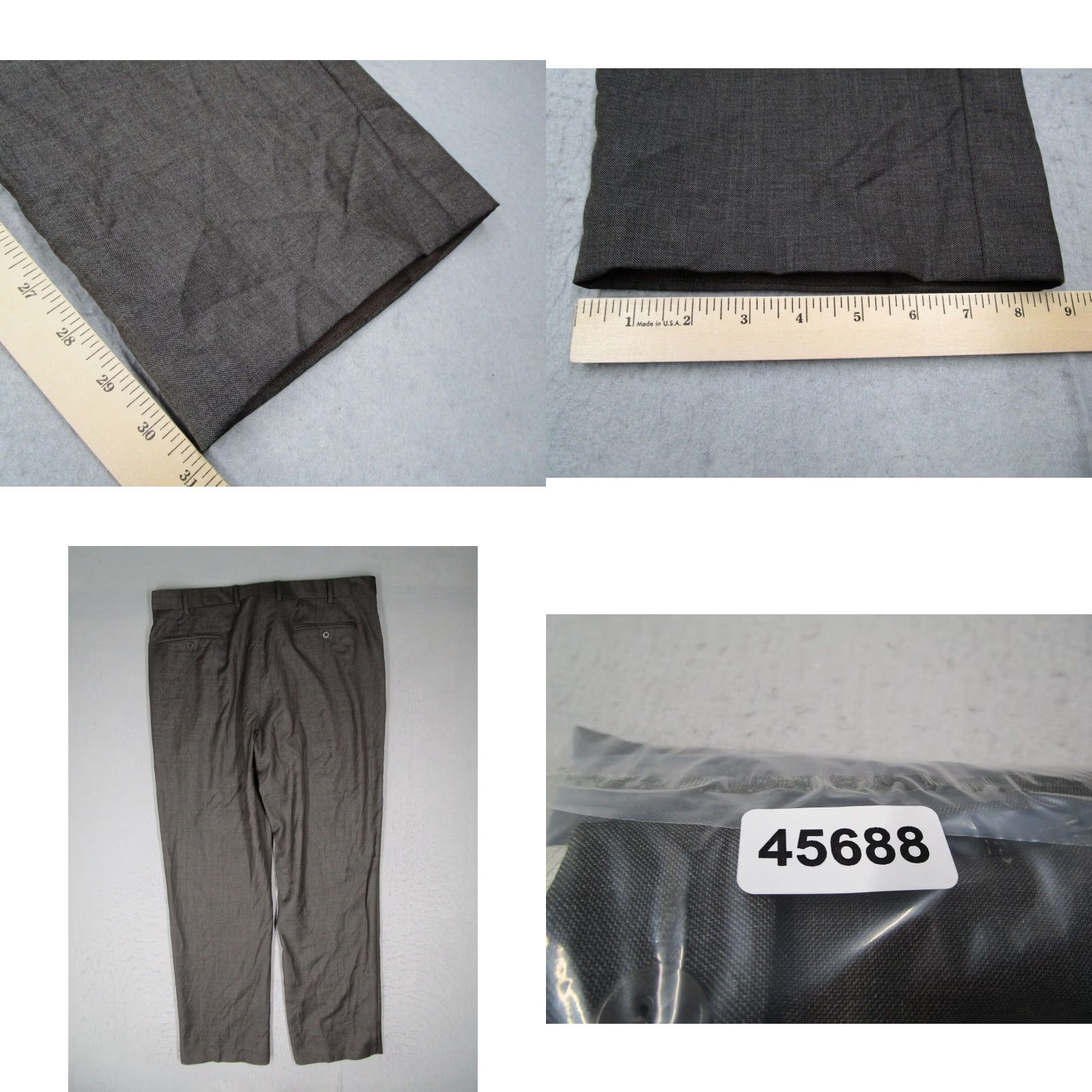 Zanella Zanella Dress Pants Mens 36x30 Brown Wool Vitale Barberis Made in Italy Regular Fit Mens Size US 36 / EU 52 - 8 Thumbnail
