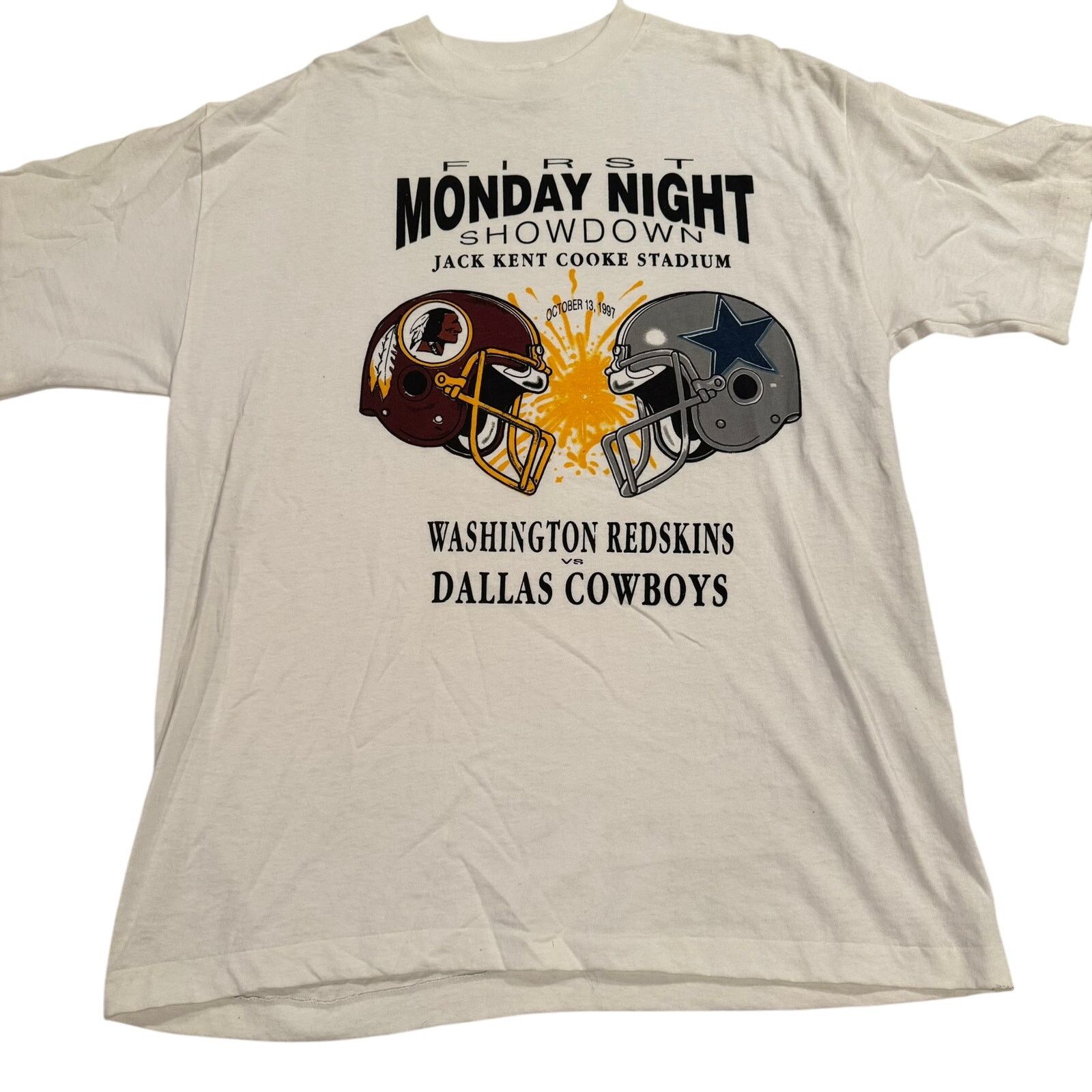 Other Vintage Redskins Cowboys Monday Night Football T Shirt Size US XL / EU 56 / 4 - 1 Thumbnail