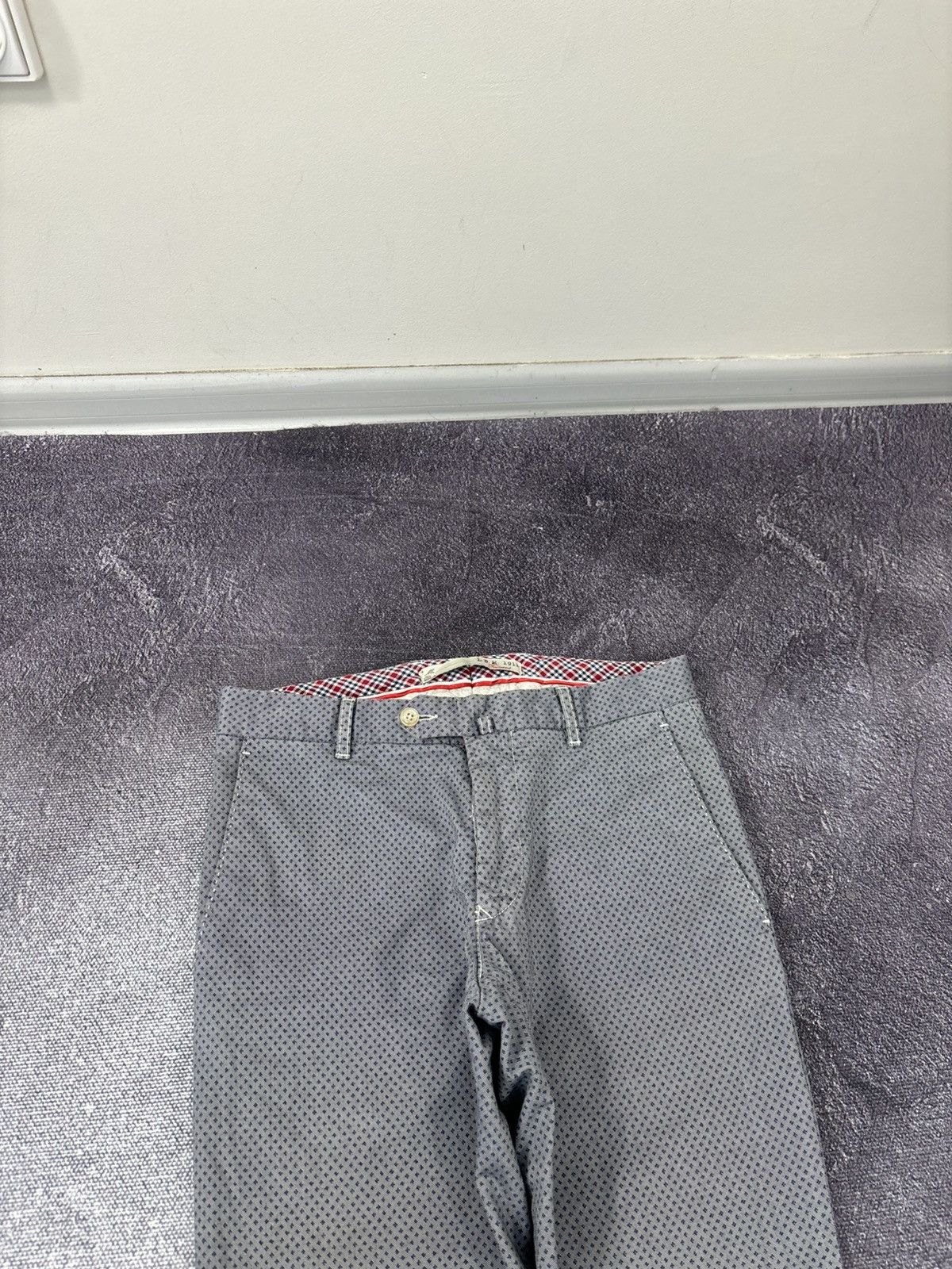 L.B.M. 1911 L.B.M. 1911 Men’s Micro Dash Gray Slim Fit Tailored Pants Size US 30 / EU 46 - 4 Thumbnail
