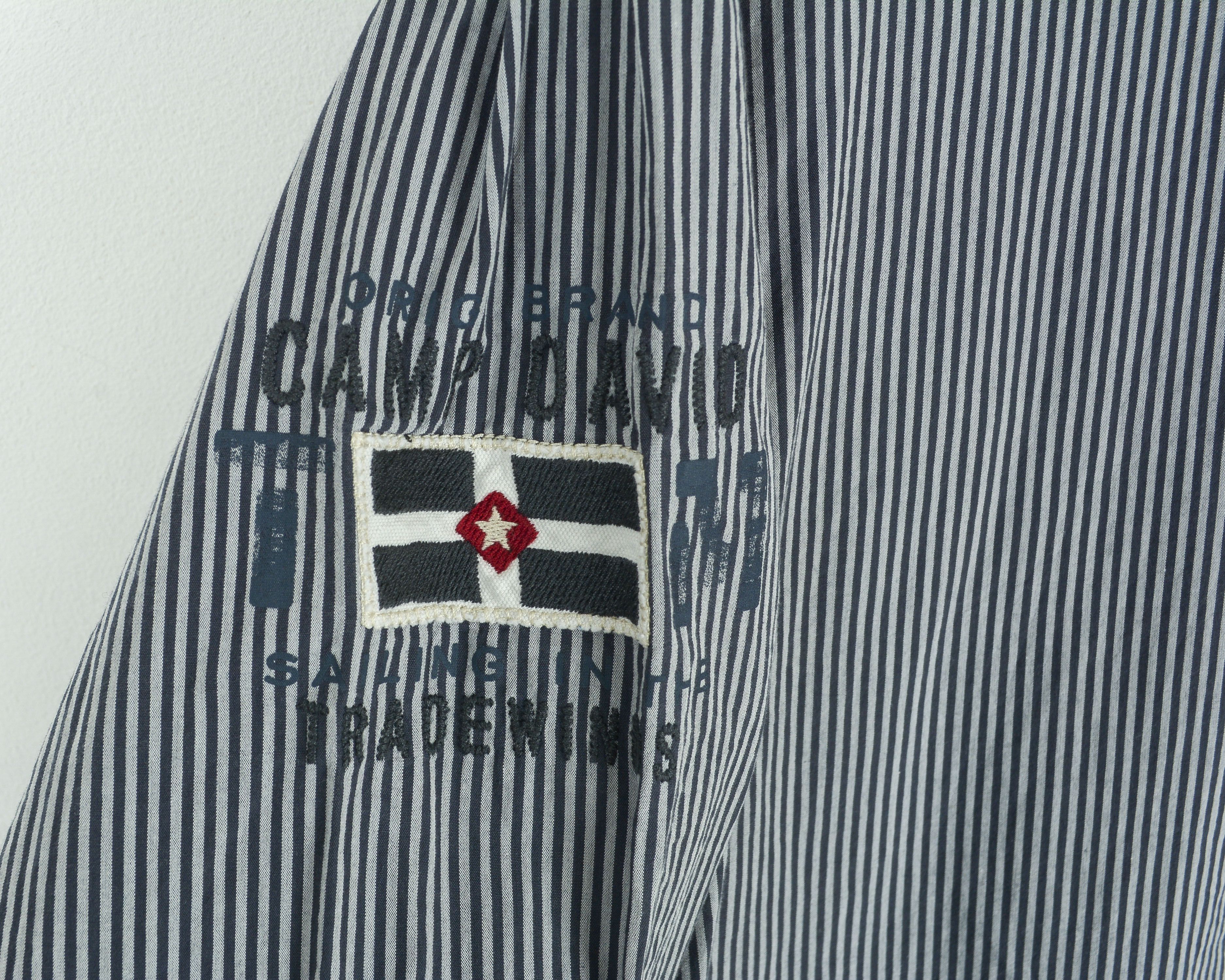 Camp David Button Up Shirt 2XL Striped Embroided Long Sleeve Casual Top Size US XXL / EU 58 / 5 - 2 Thumbnail