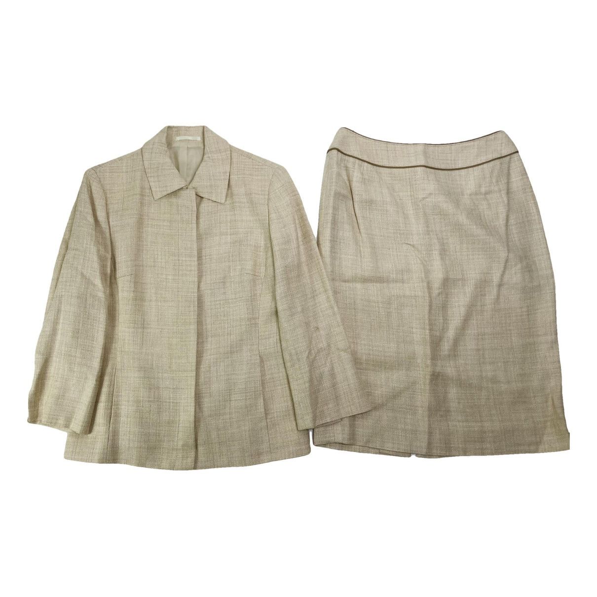 Burberry Waterloo Beige Linen Trench Coat Size L / US 10 / IT 46 - 1 Thumbnail