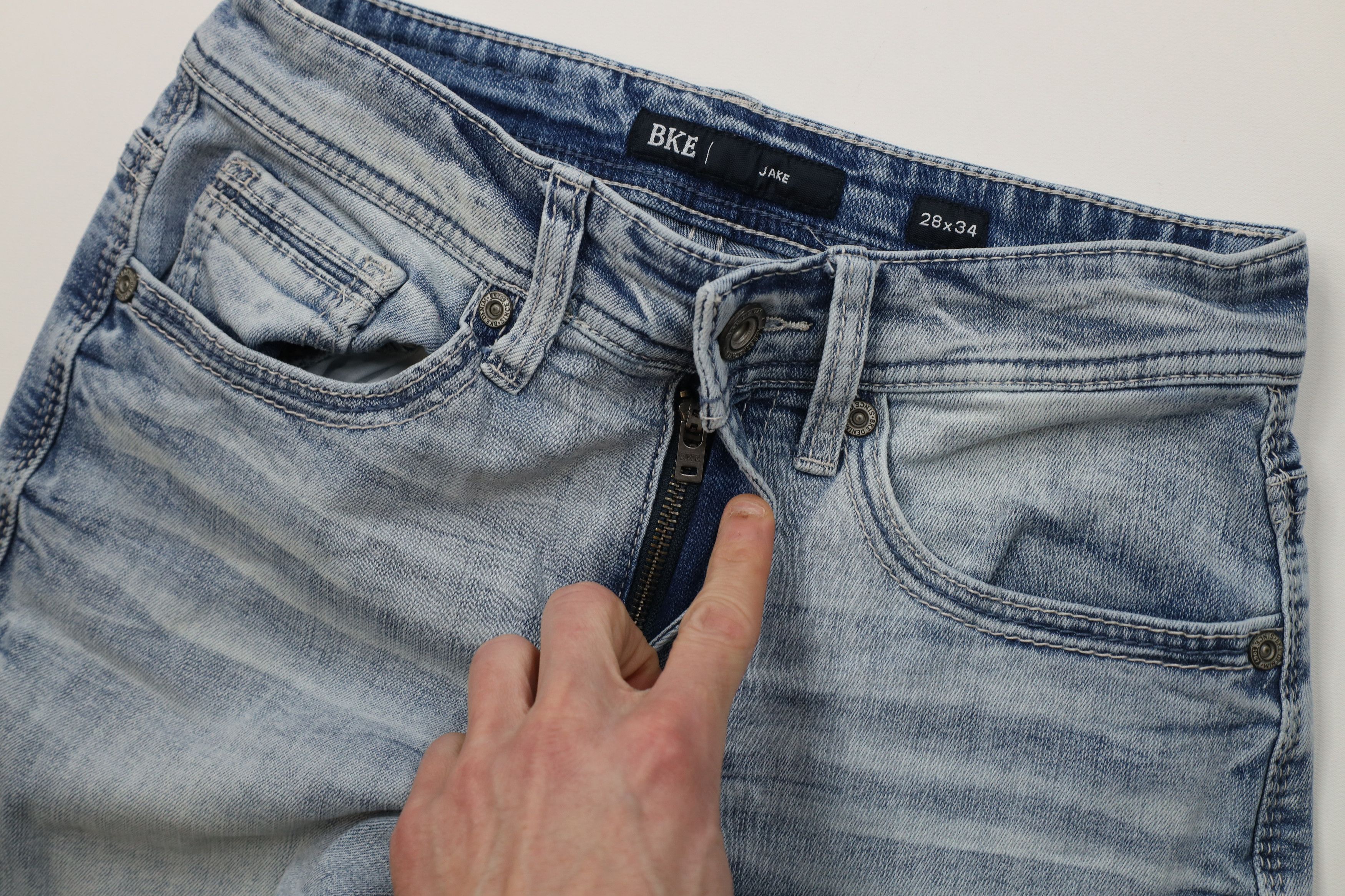 Vintage Buckle BKE Stretch Jake Bootcut Denim Jeans Light Wash Size US 28 / EU 44 - 7 Thumbnail