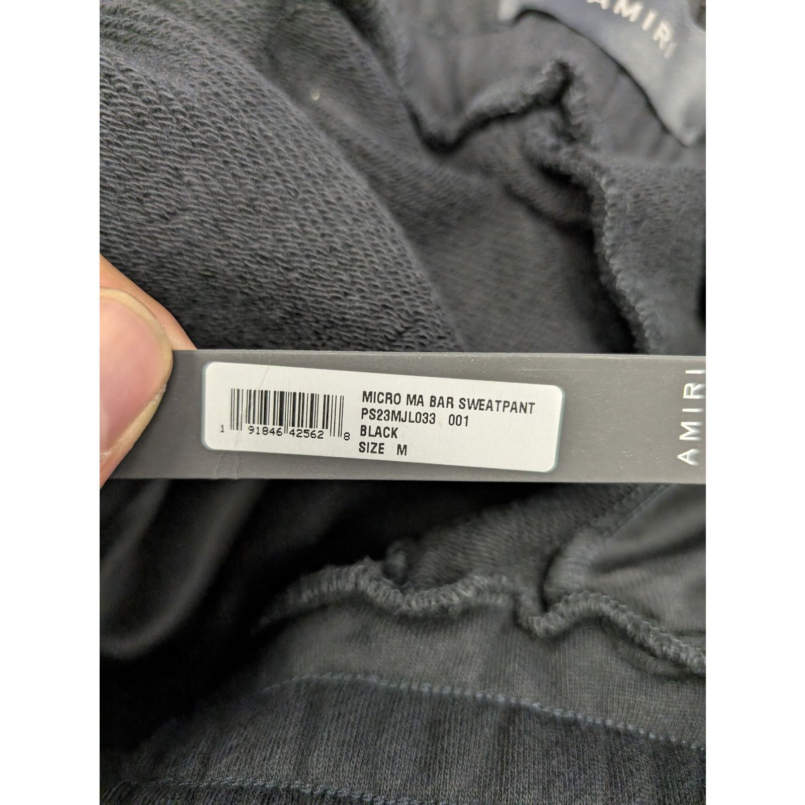 Amiri o1rshd1 Micro MA Bar Sweatpant in Black Size US 32 / EU 48 - 13 Thumbnail