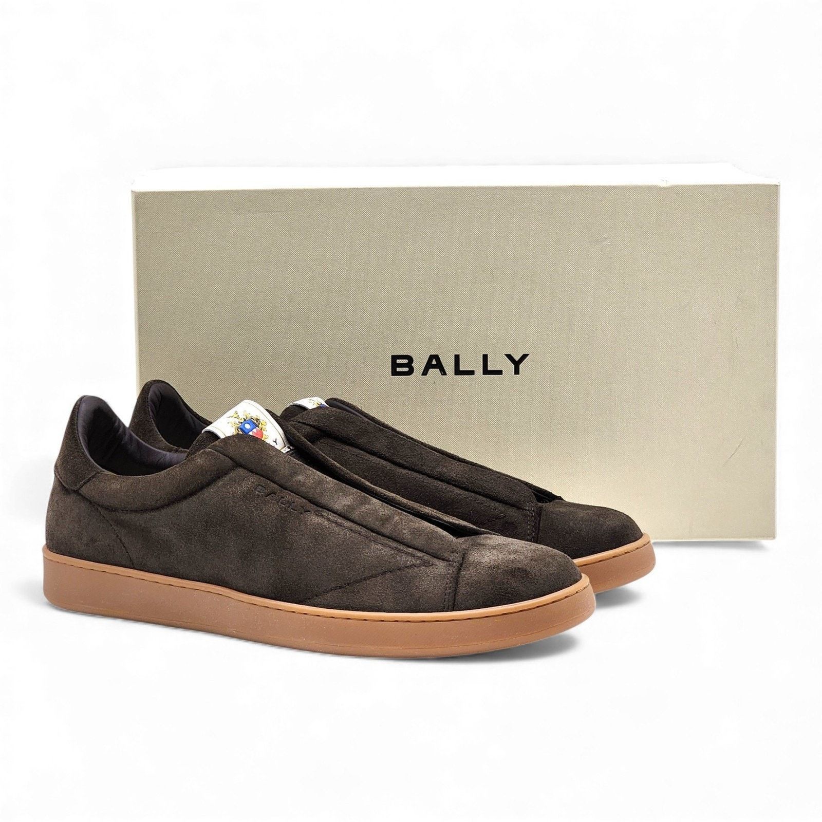 Bally Crest Romy Suede Slip On Sneakers Dark Brown EU 41 US 8 $400 Size US 8 / EU 41 - 2 Thumbnail